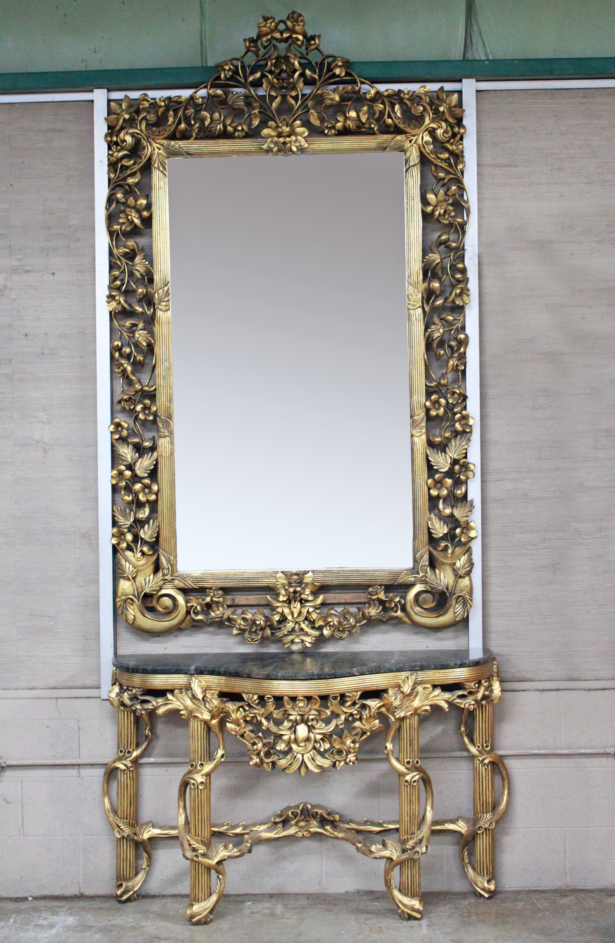 ART NOVEAU GILTWOOD M TOP CONSOLE 35ec04