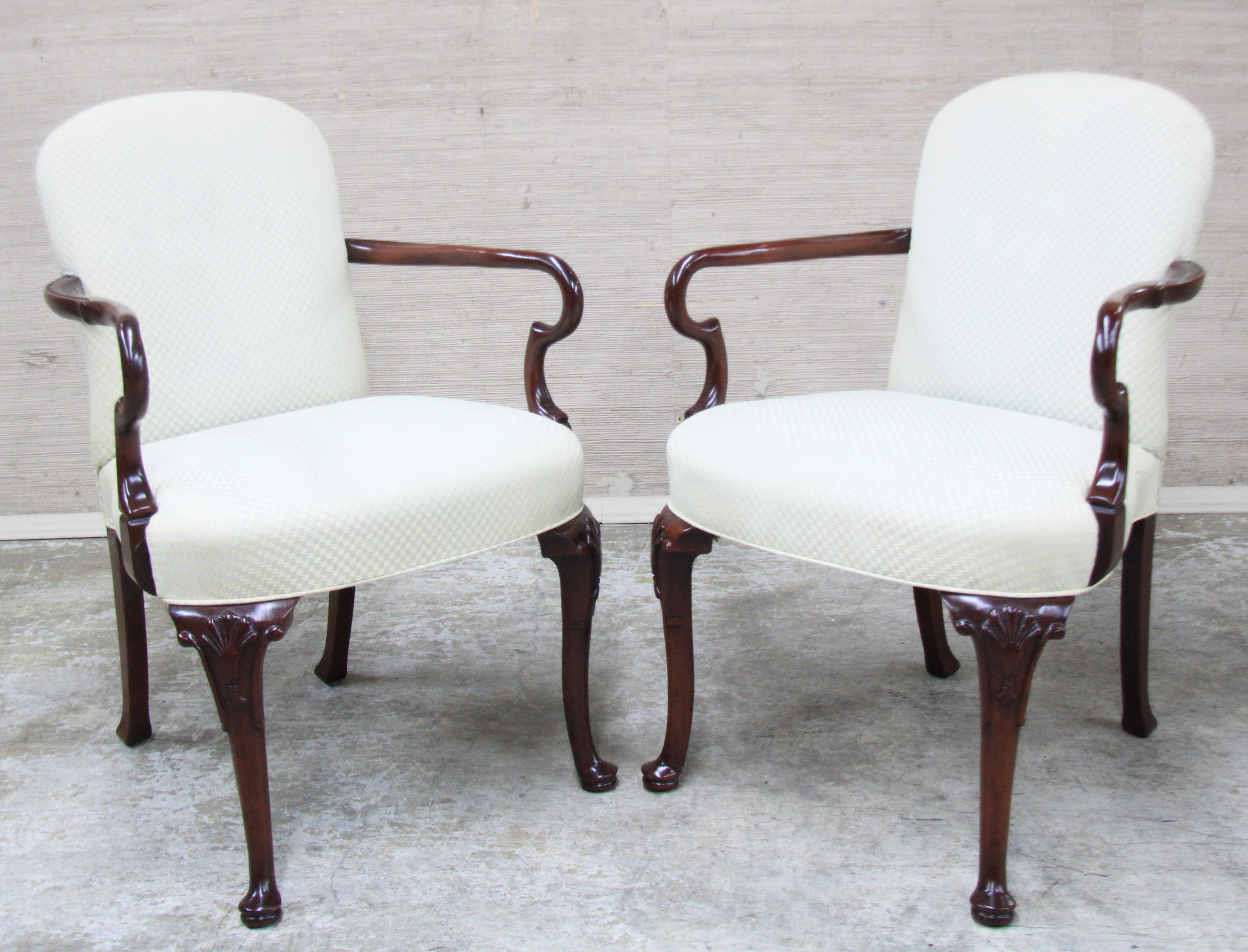 PR OF Q A STYLE GOOSE NECK ARMCHAIRS 35ebfe