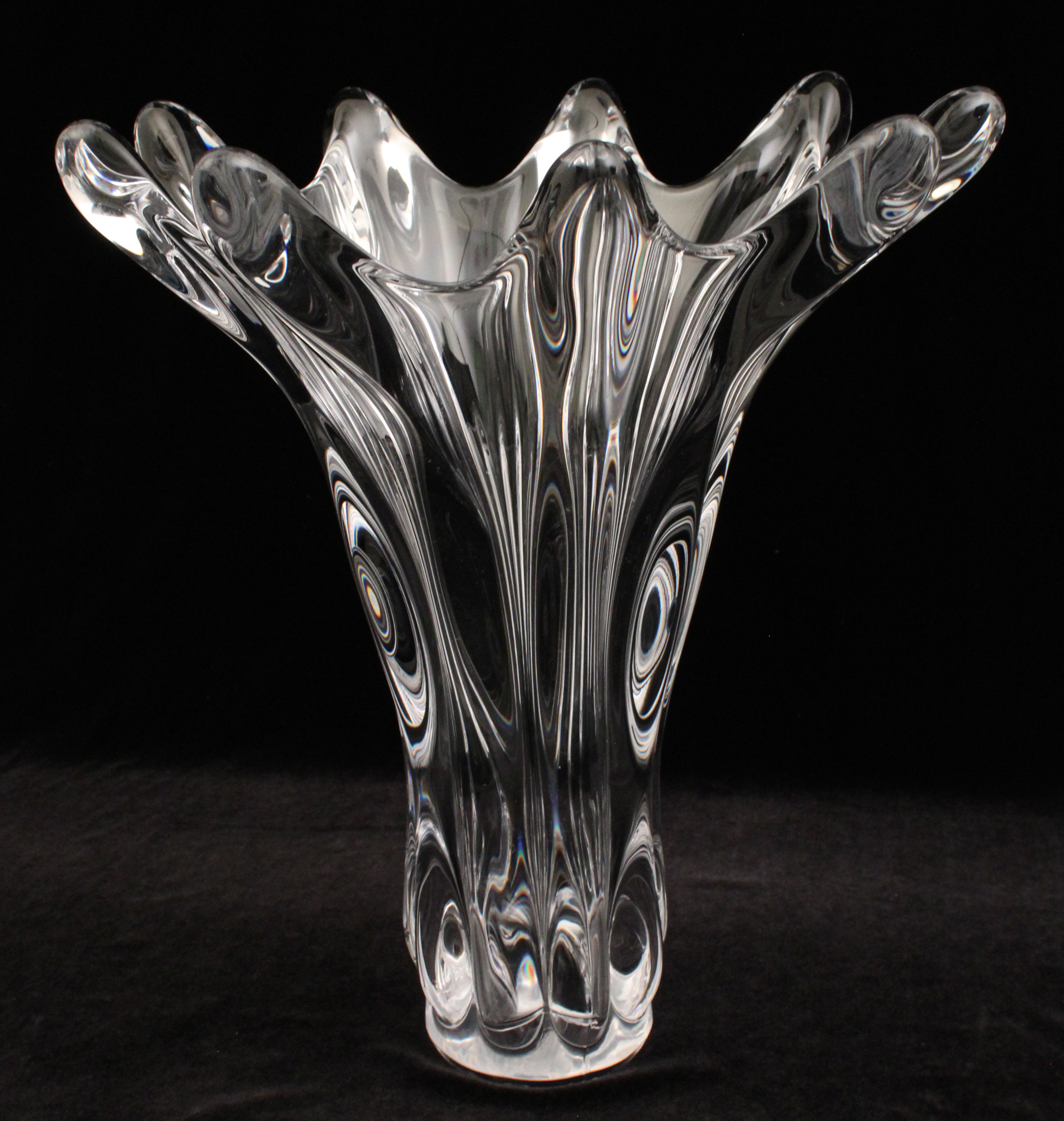 MID CENTURY HAND BLOWN CRYSTAL 35ec7c