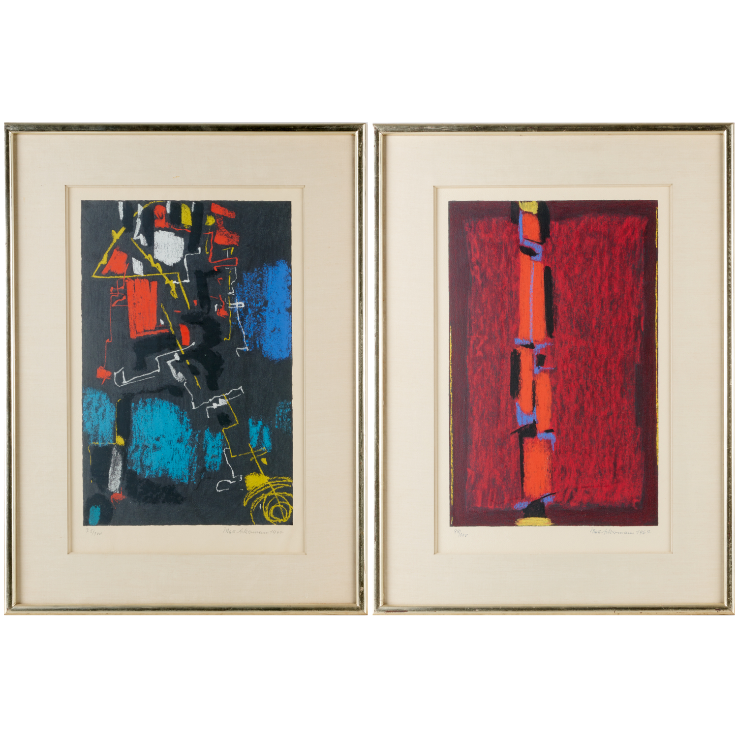 MAX ACHERMANN, (2) COLOR LITHOGRAPHS