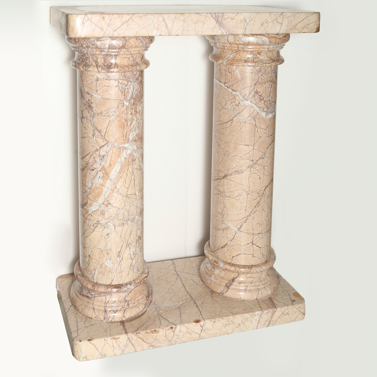 LARGE VEINED MARBLE DOUBLE PEDESTAL