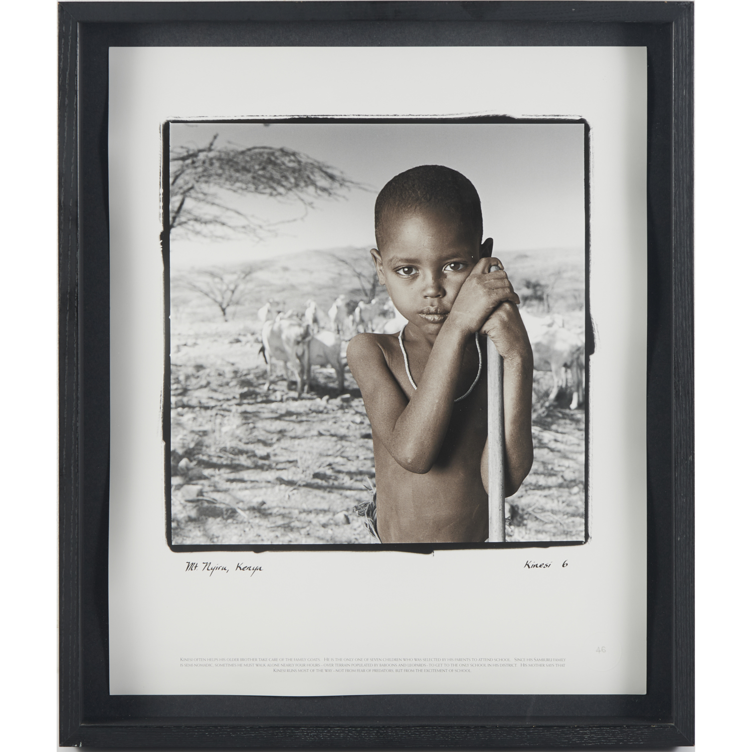 PHIL BORGES, FRAMED PHOTOGRAPH,