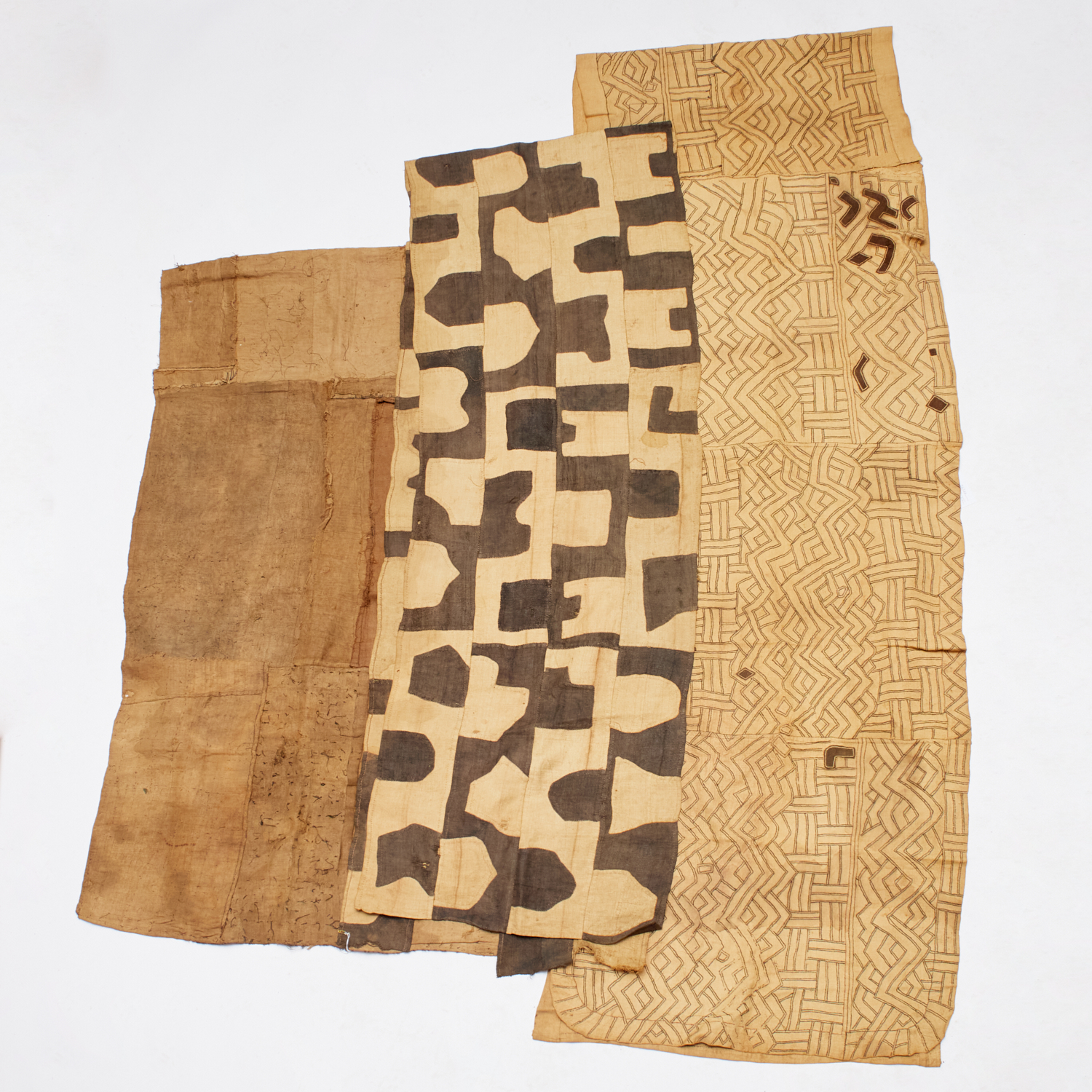 KUBA PEOPLES, (3) LARGE TEXTILES