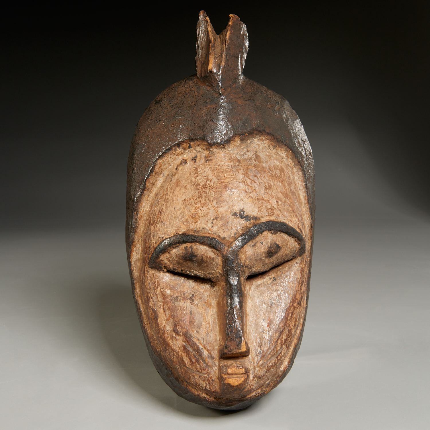 AFRICAN CARVED TRIBAL MASK, EX-MUSEUM