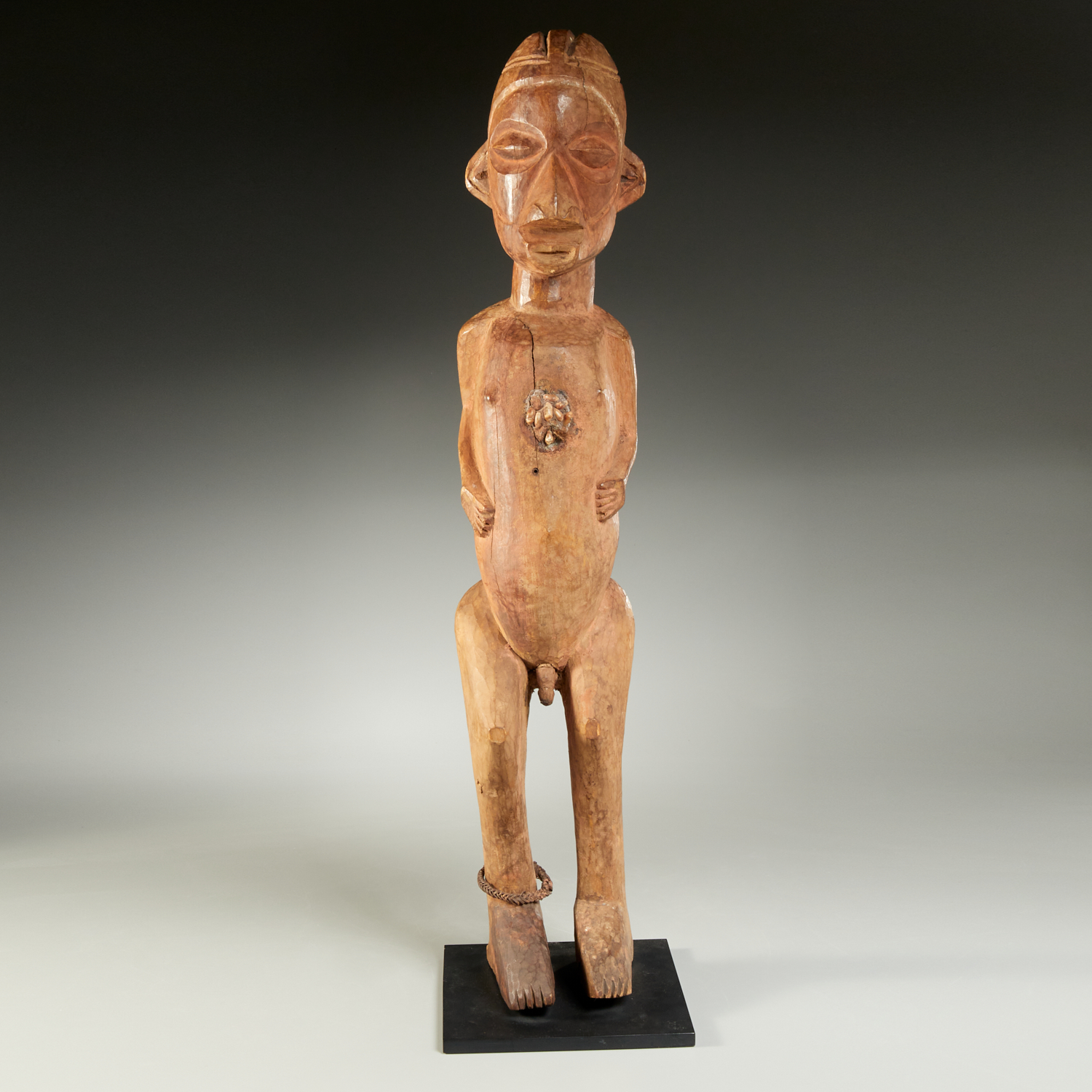 YAKA PEOPLES LARGE CARVED MALE 36149f