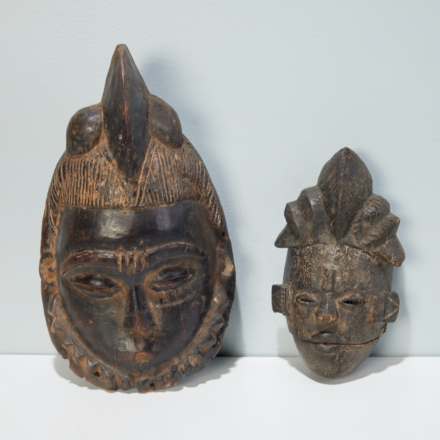 OGONI AND PUNU PEOPLES 2 CARVED 3614f7