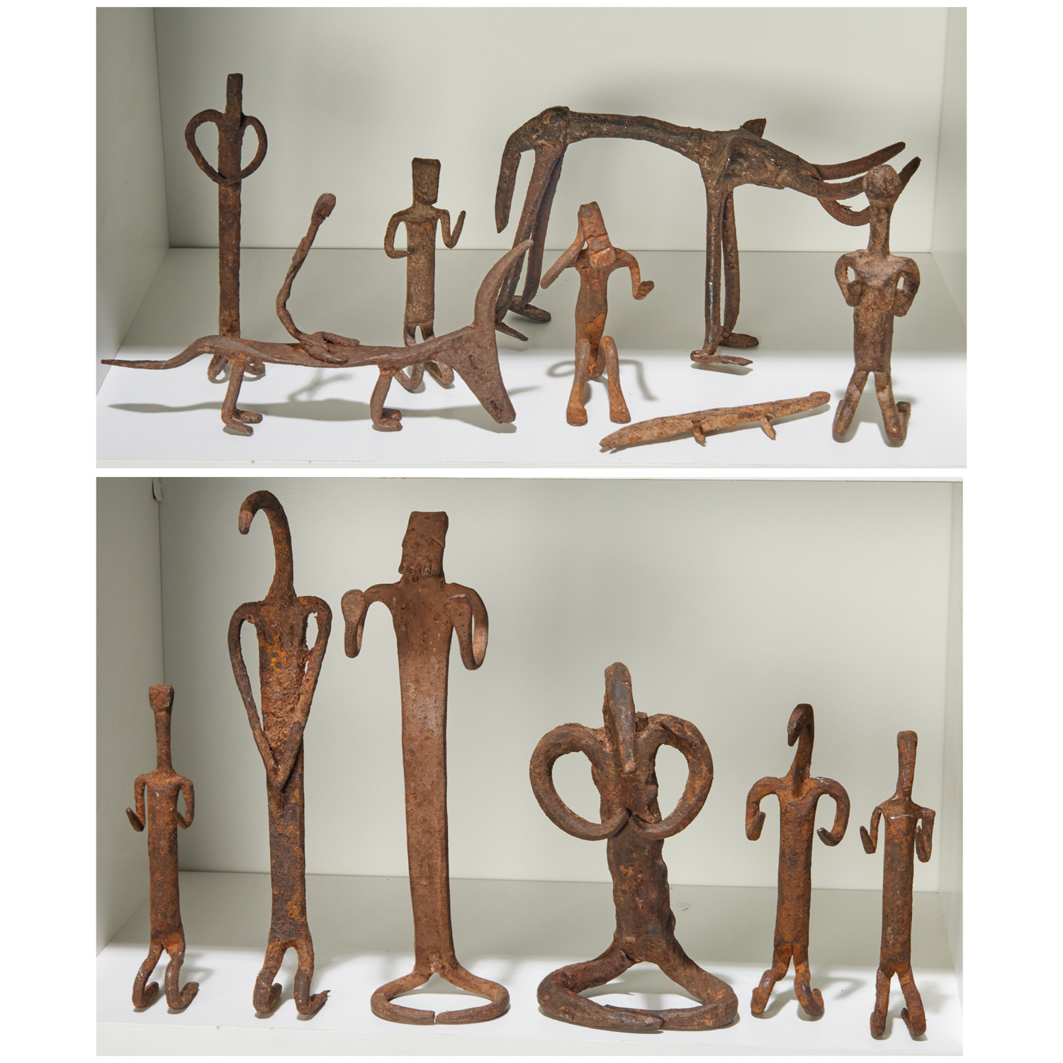 AFRICAN PEOPLES 13 IRON FIGURES 361505