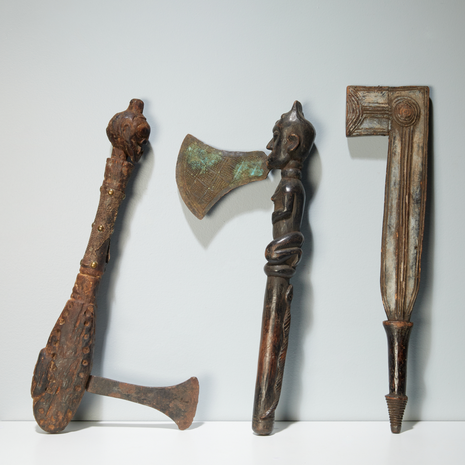 (3) AFRICAN CEREMONIAL AXES One