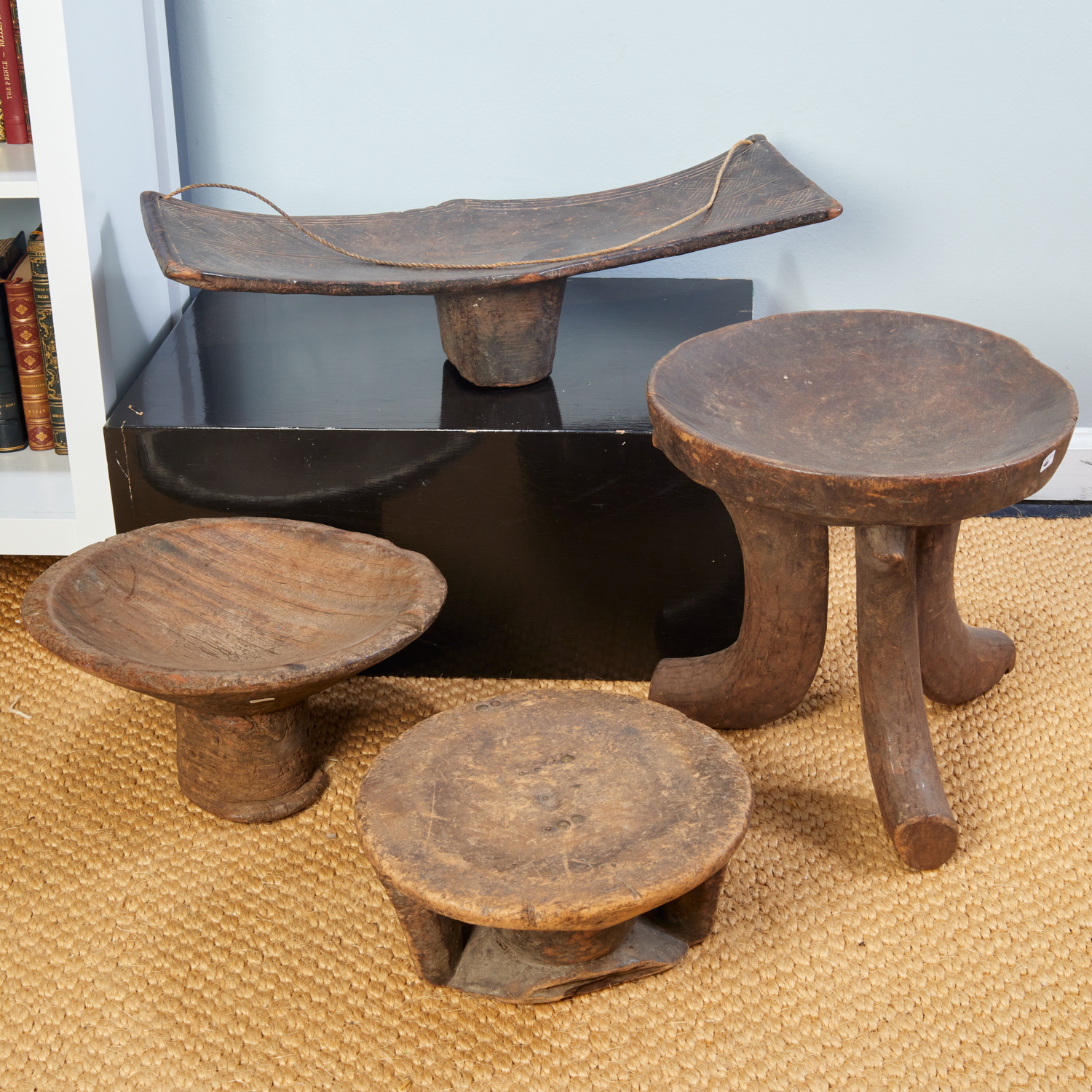 (4) AFRICAN STOOLS, INCL. NAYAMWEZI