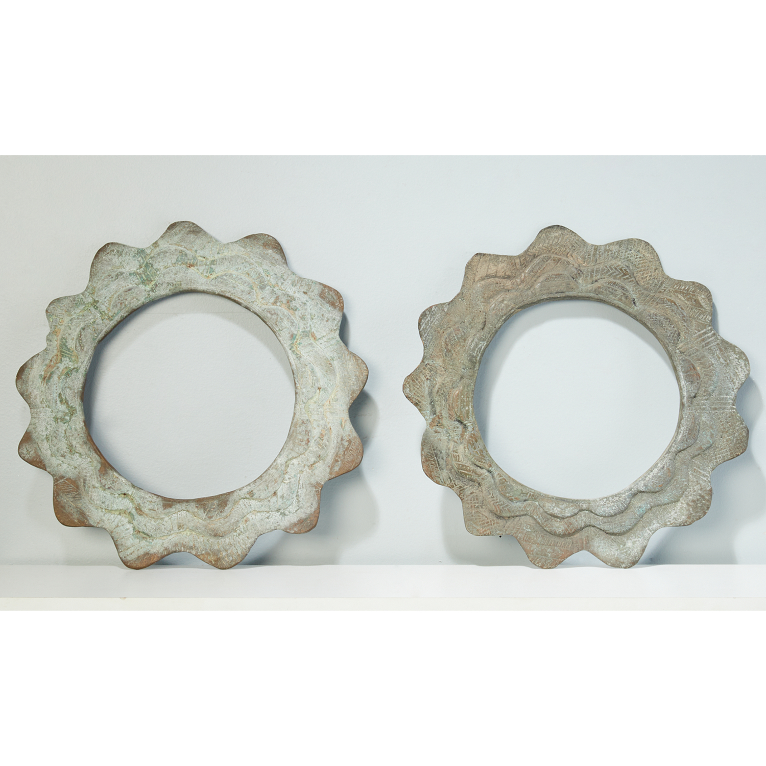 PAIR AFRICAN COPPER ALLOY TEKE 36159a