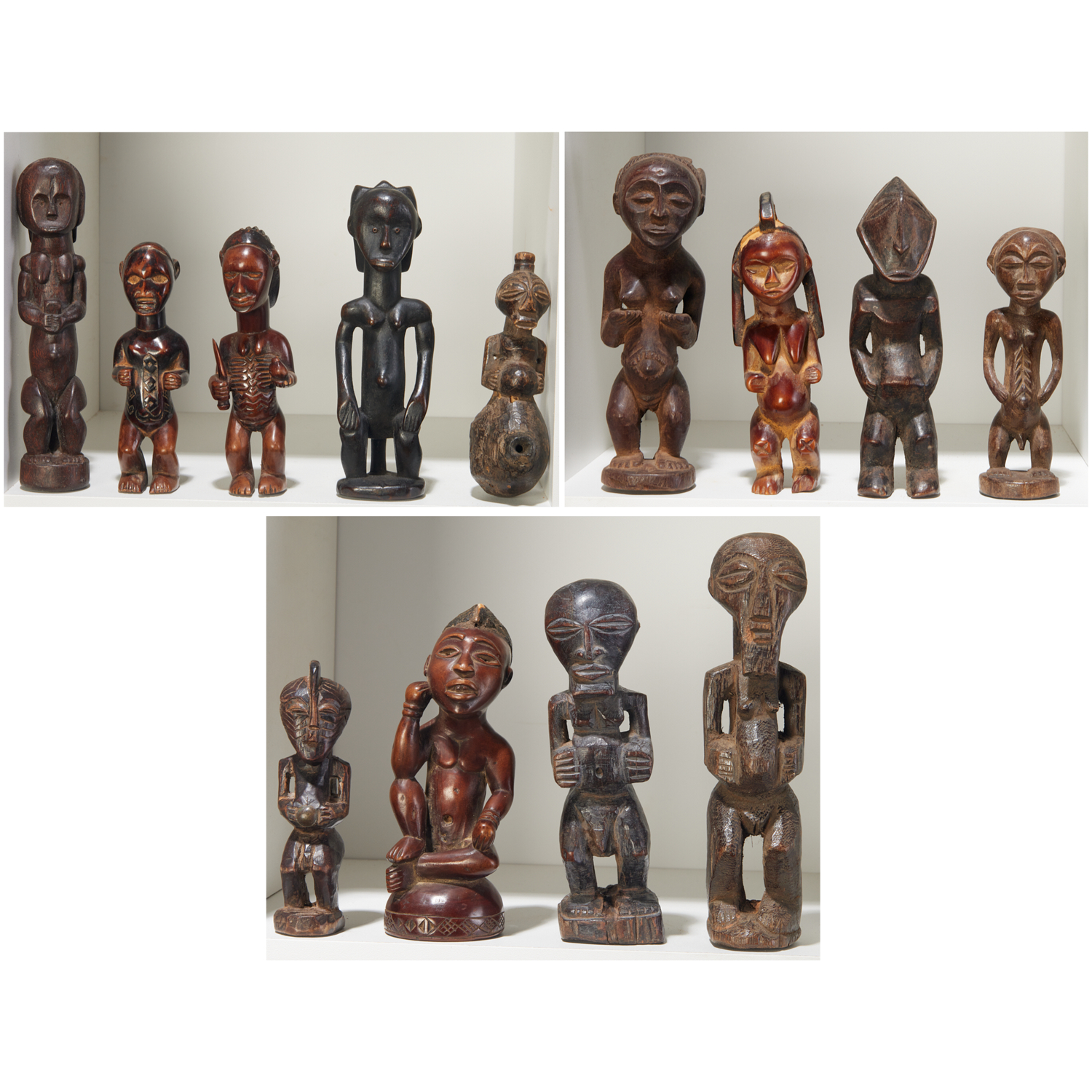 GROUP 13 NICELY CARVED AFRICAN 3615ce