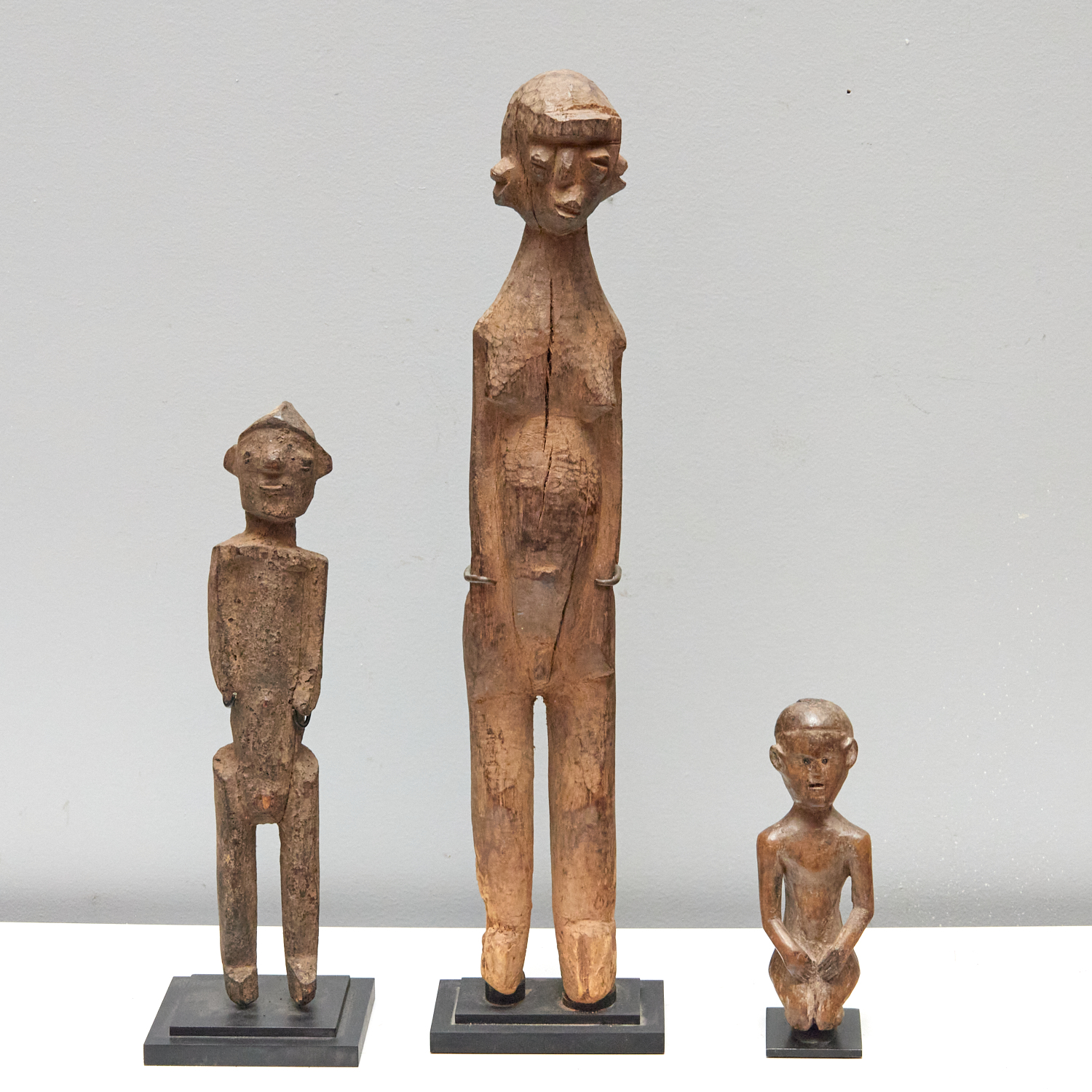 NYAMWEZI PEOPLES 3 CARVED WOOD 3615d9