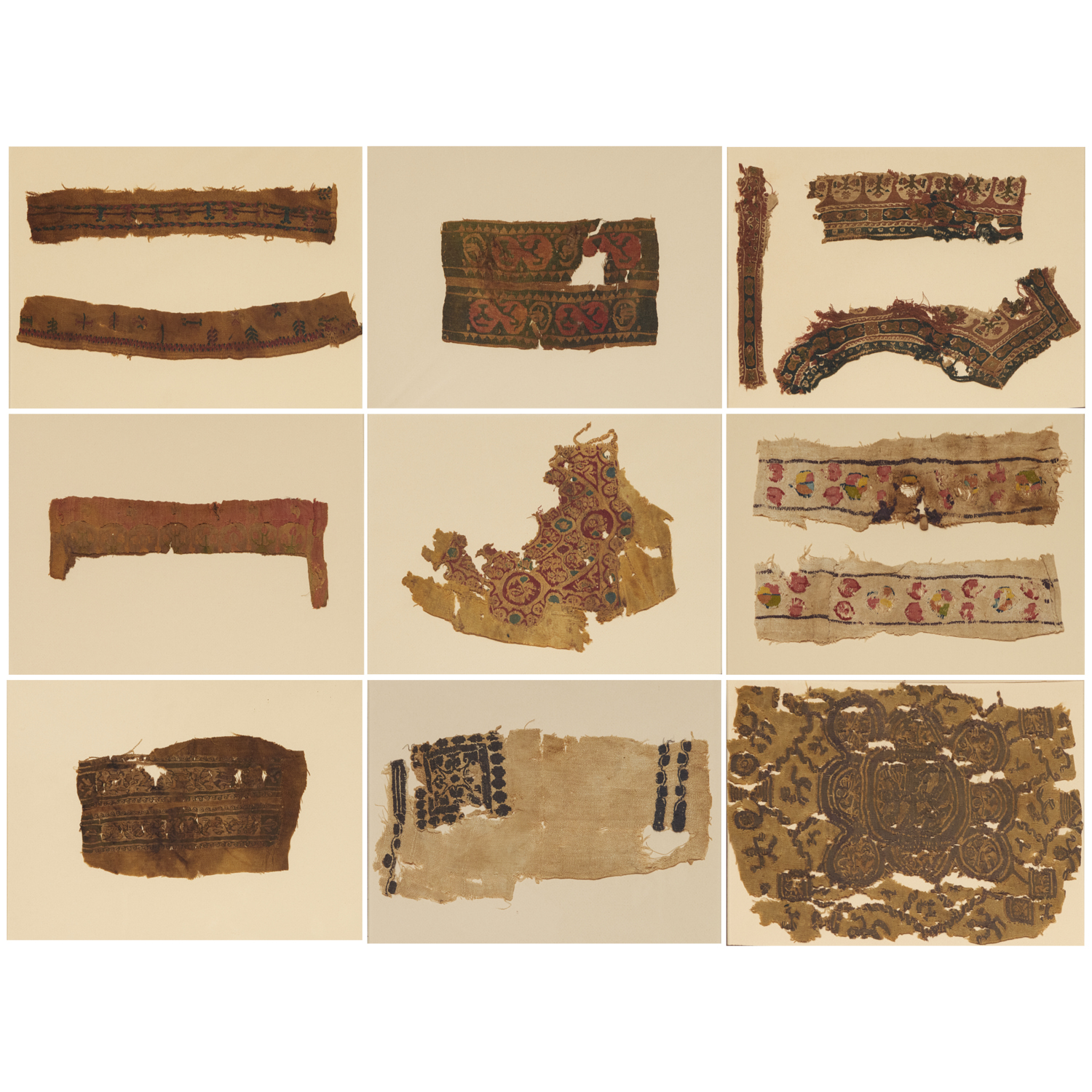 GROUP (13) COPTIC TEXTILE FRAGMENTS