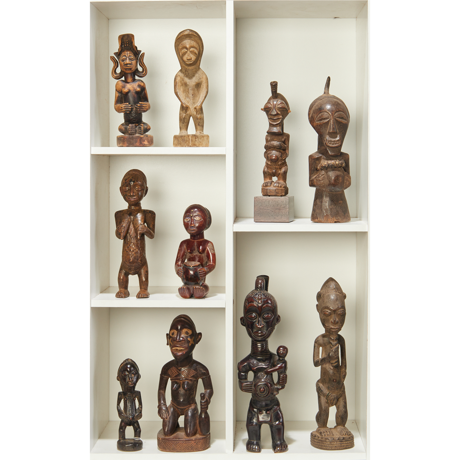 GROUP (10) WEST AFRICAN STYLE FIGURAL