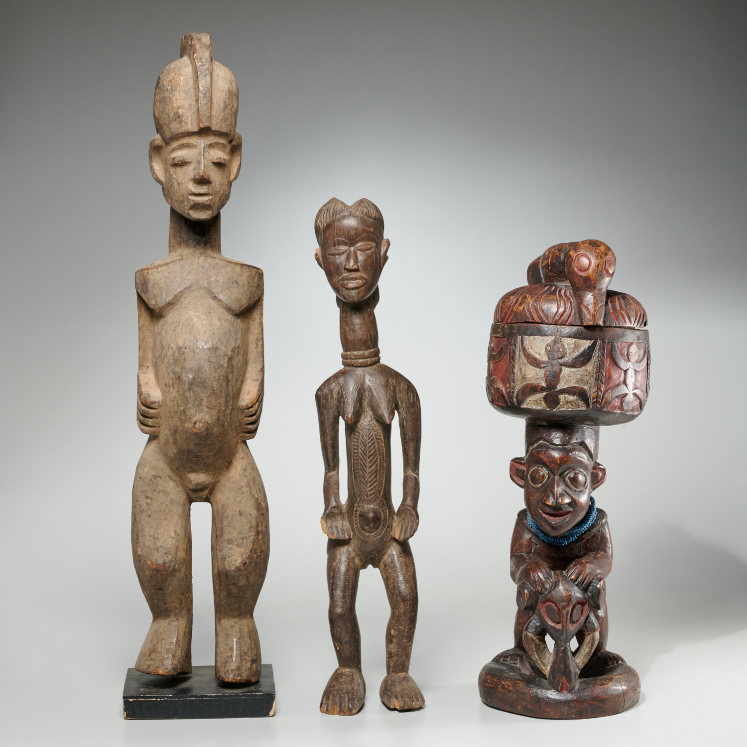 GROUP 3 LARGE AFRICAN CARVED 361642