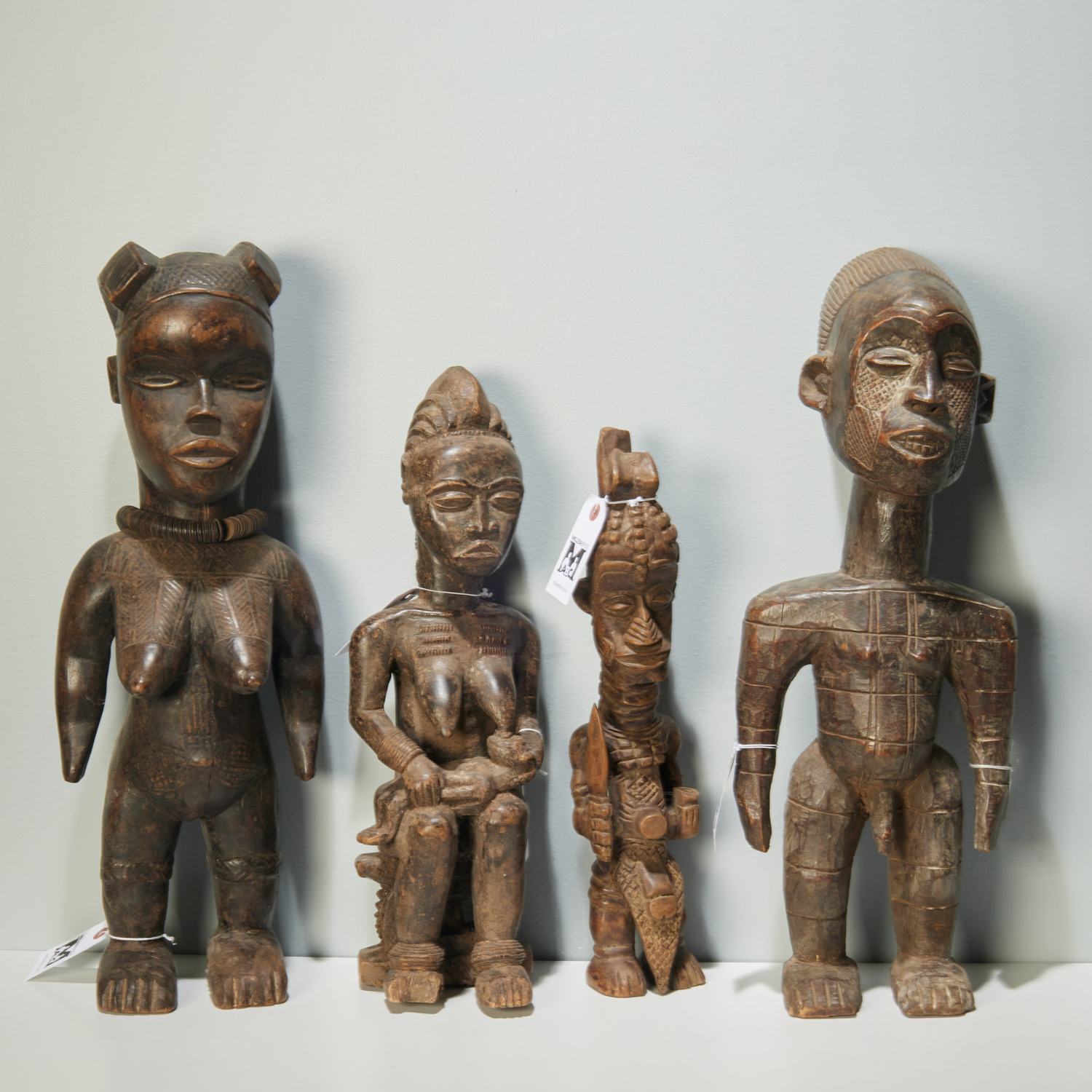 (4) LARGE AFRICAN STYLE CARVED