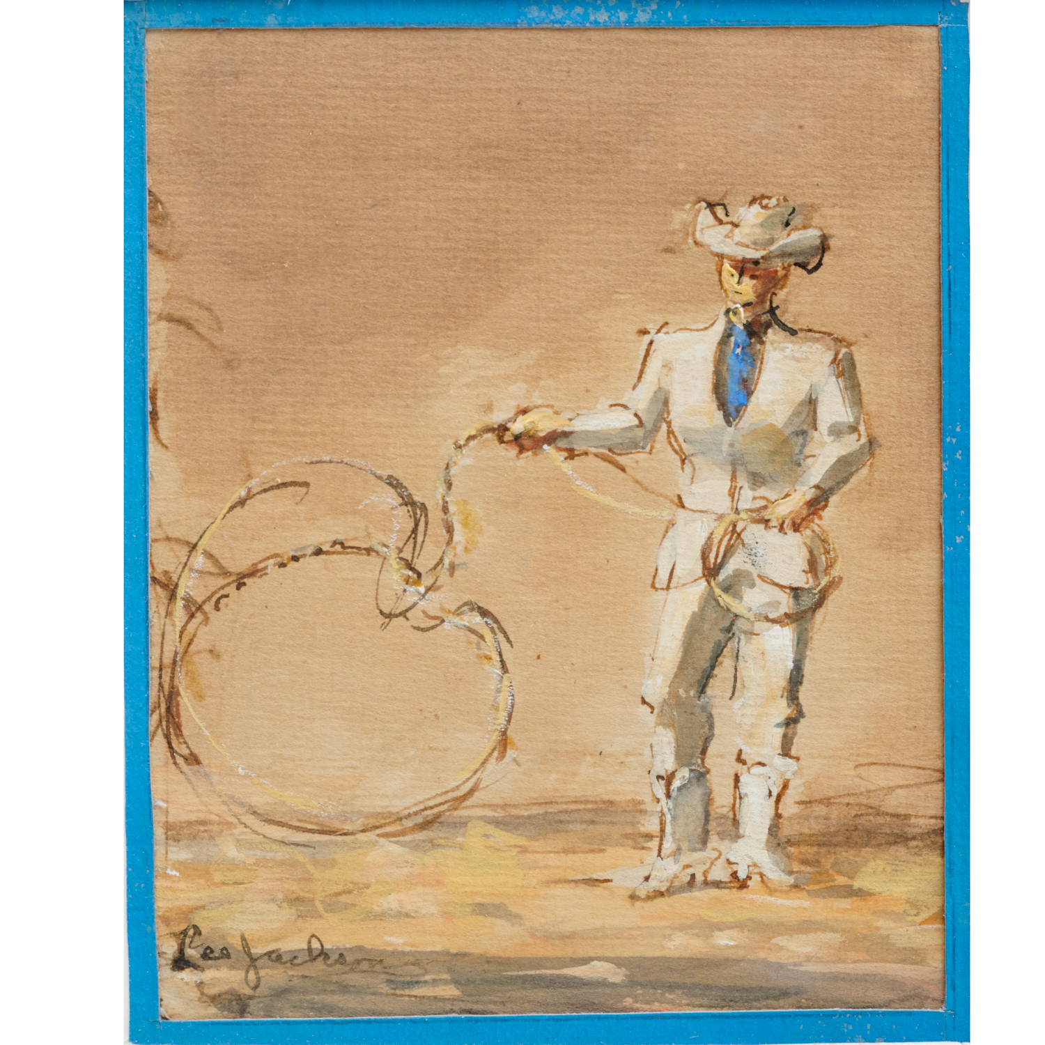 LEE JACKSON COWBOY PAINTING Lee 3616a8