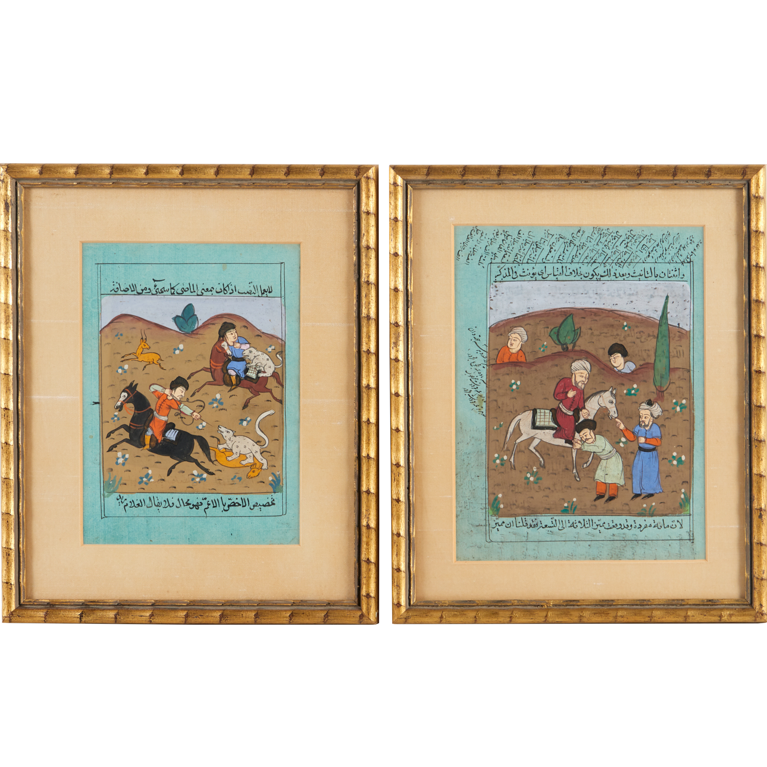 INDO PERSIAN SCHOOL 2 PAINTINGS 3616dc