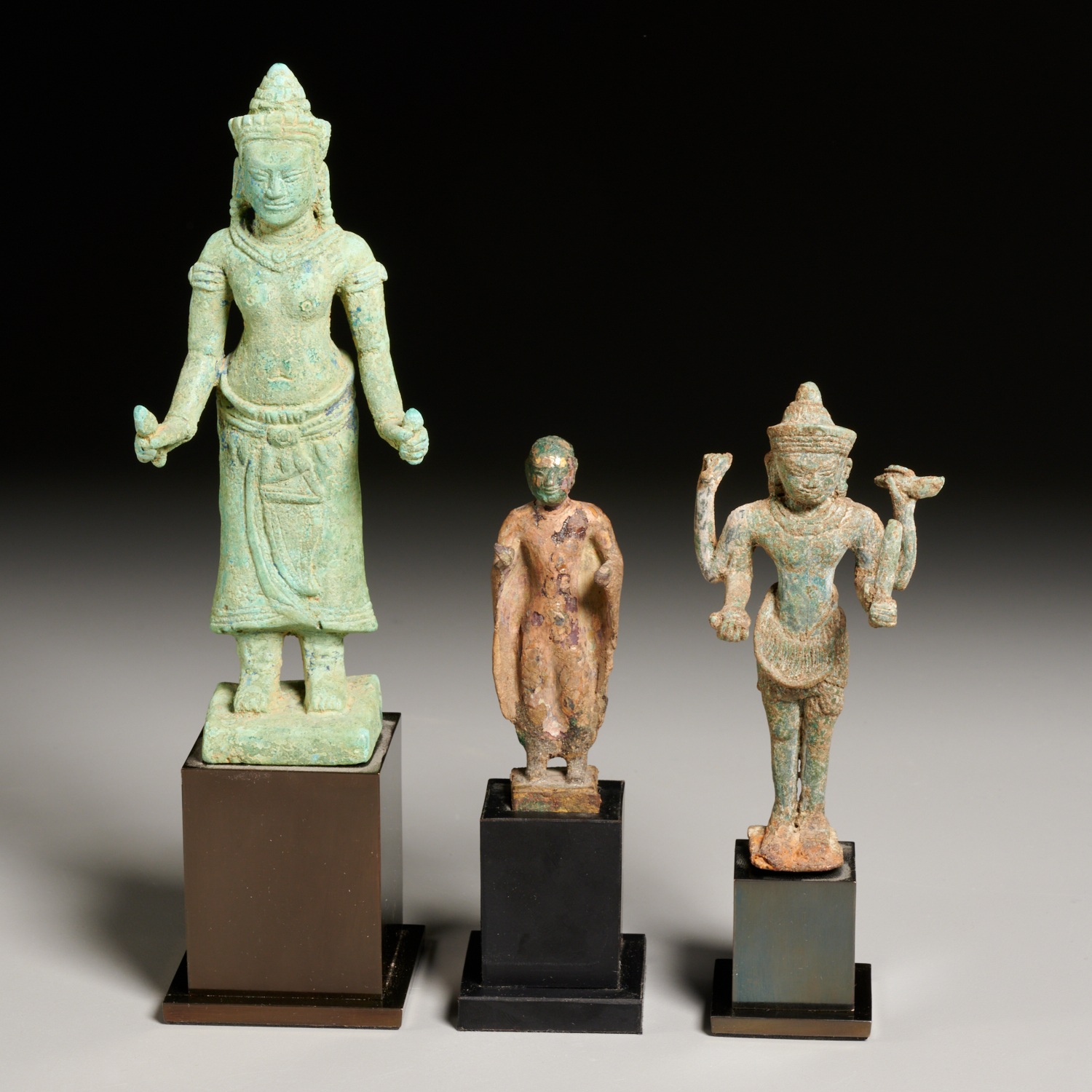 (3) SOUTHEAST ASIAN BRONZE FIGURES Possibly