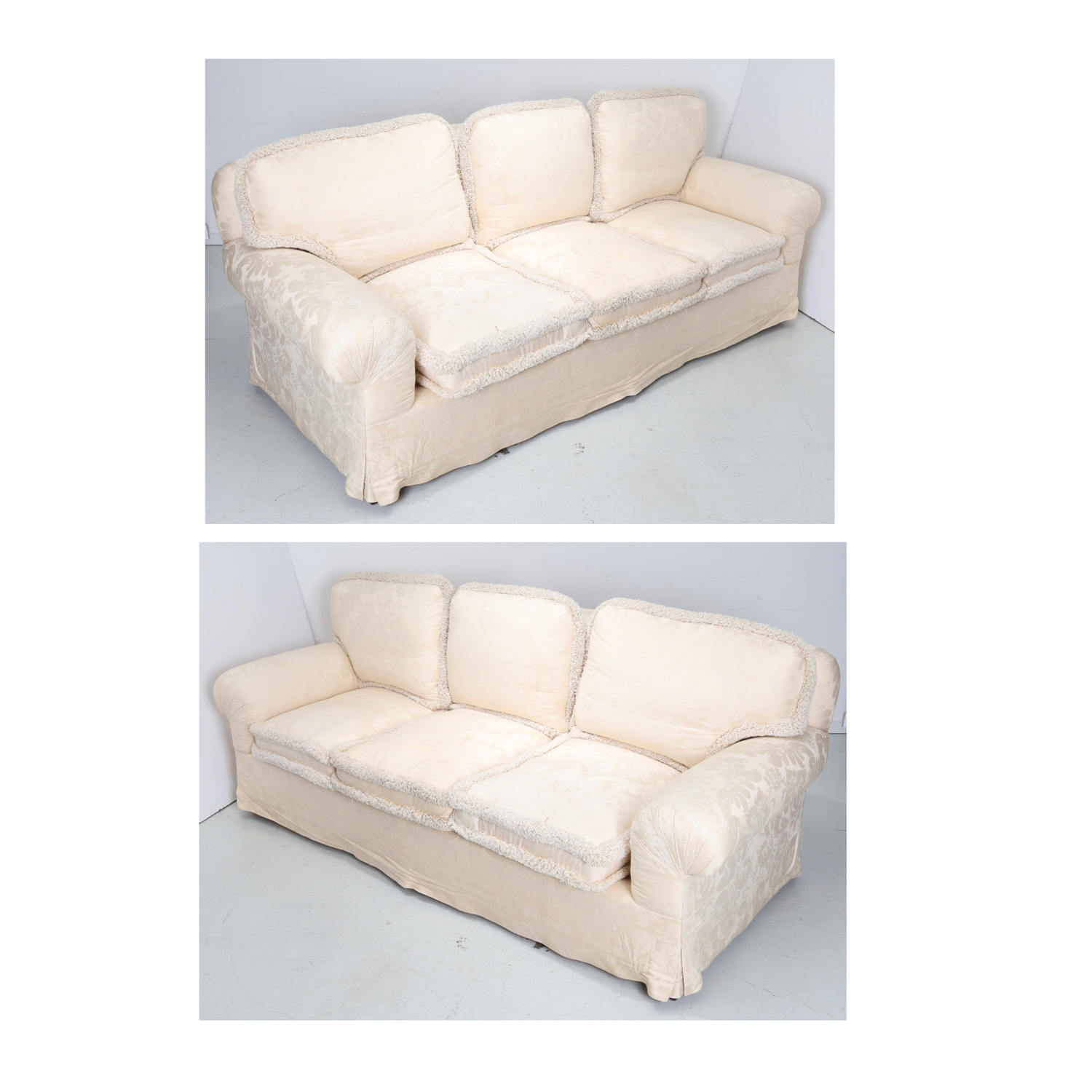 PAIR THOMAS DE ANGELIS CO UPHOLSTERED 361744