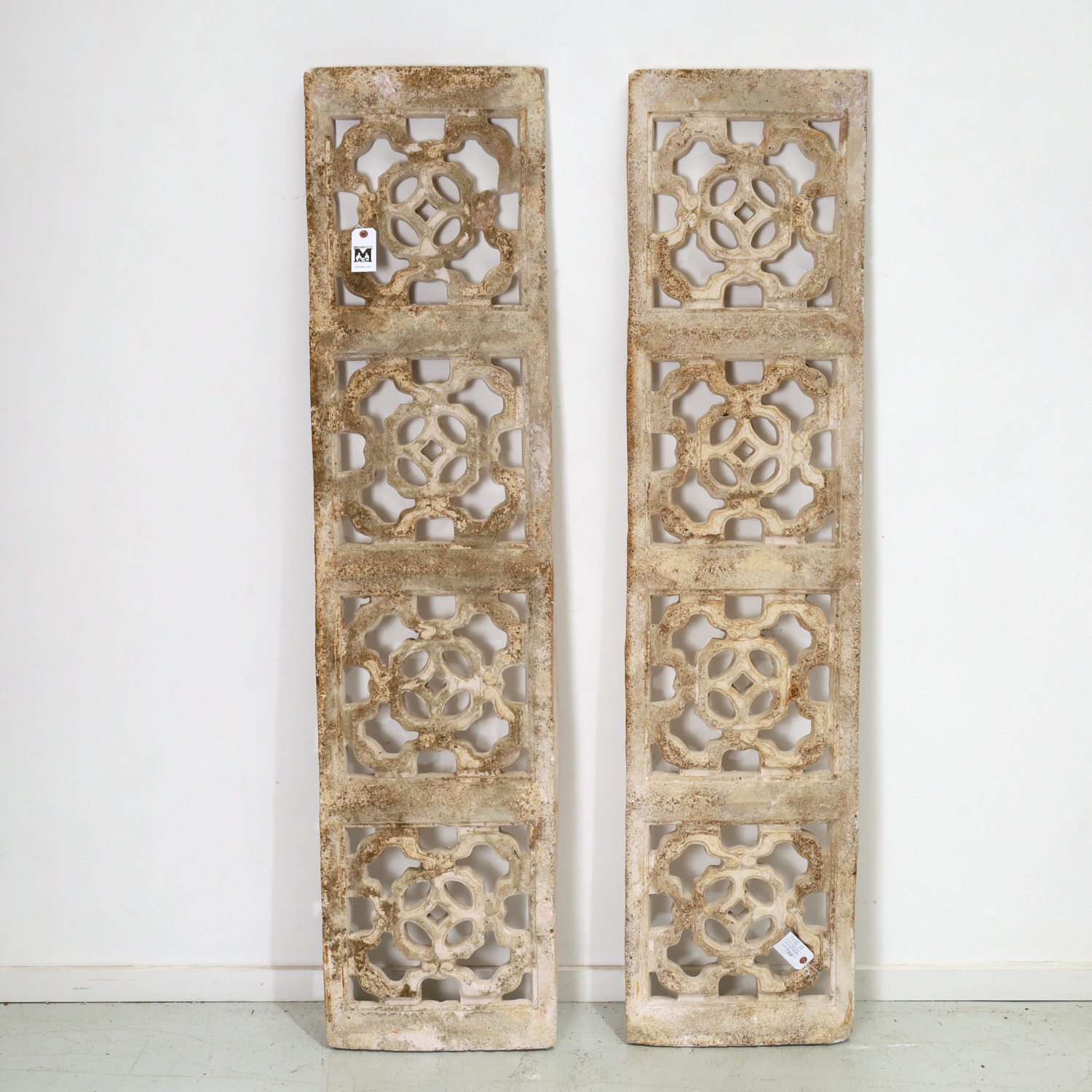 PAIR ASIAN MODERN CAST STONE ARCHITECTURAL 36175f