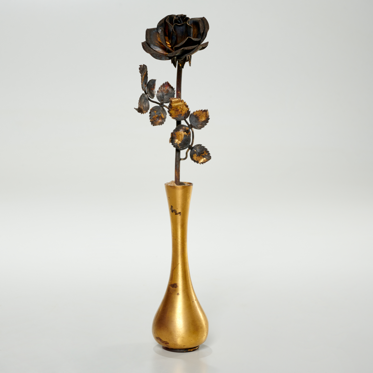 TIFFANY & CO. STERLING ROSE IN BUD VASE