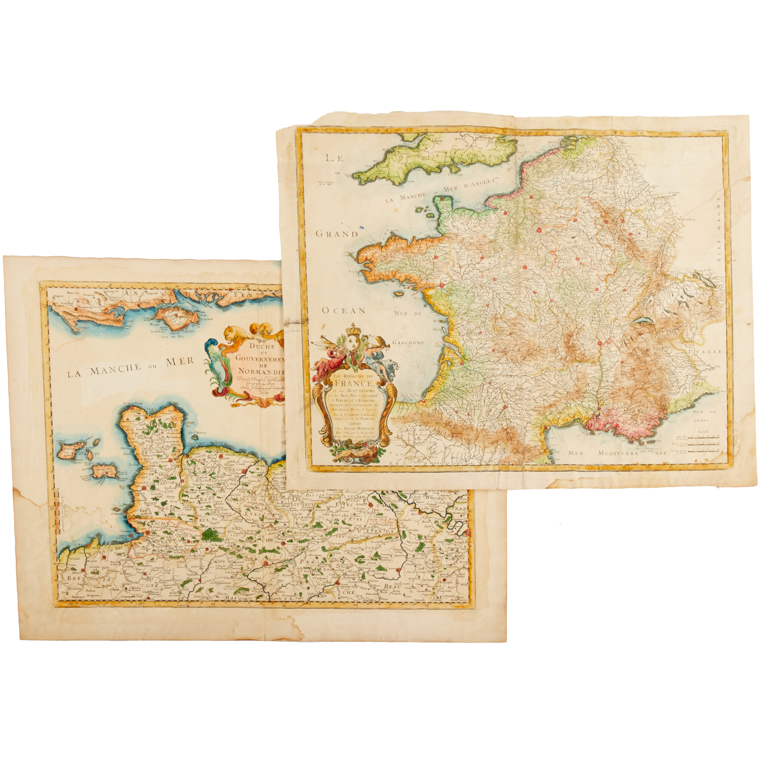 NICOLAS SANSON 2 MAPS OF FRANCE  361788