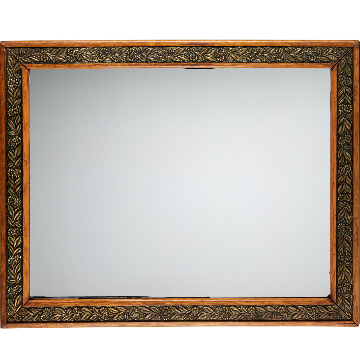 AESTHETIC MOVEMENT CARVED OAK MIRROR 361803