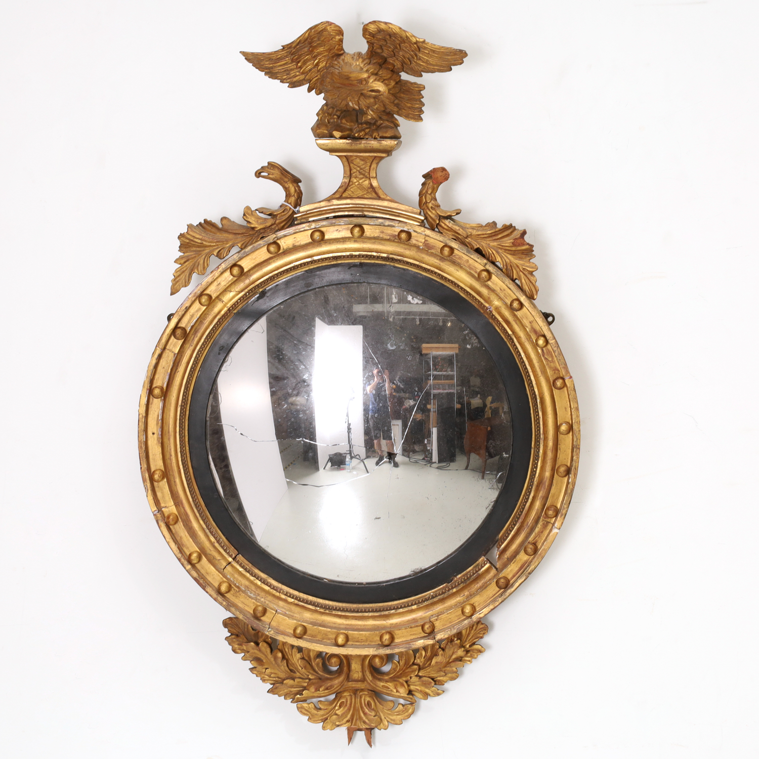 FEDERAL GILTWOOD CONVEX MIRROR 36189f