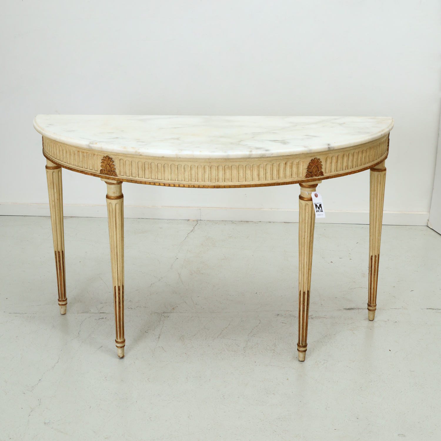 NEOCLASSIC STYLE MARBLE TOP CONSOLE