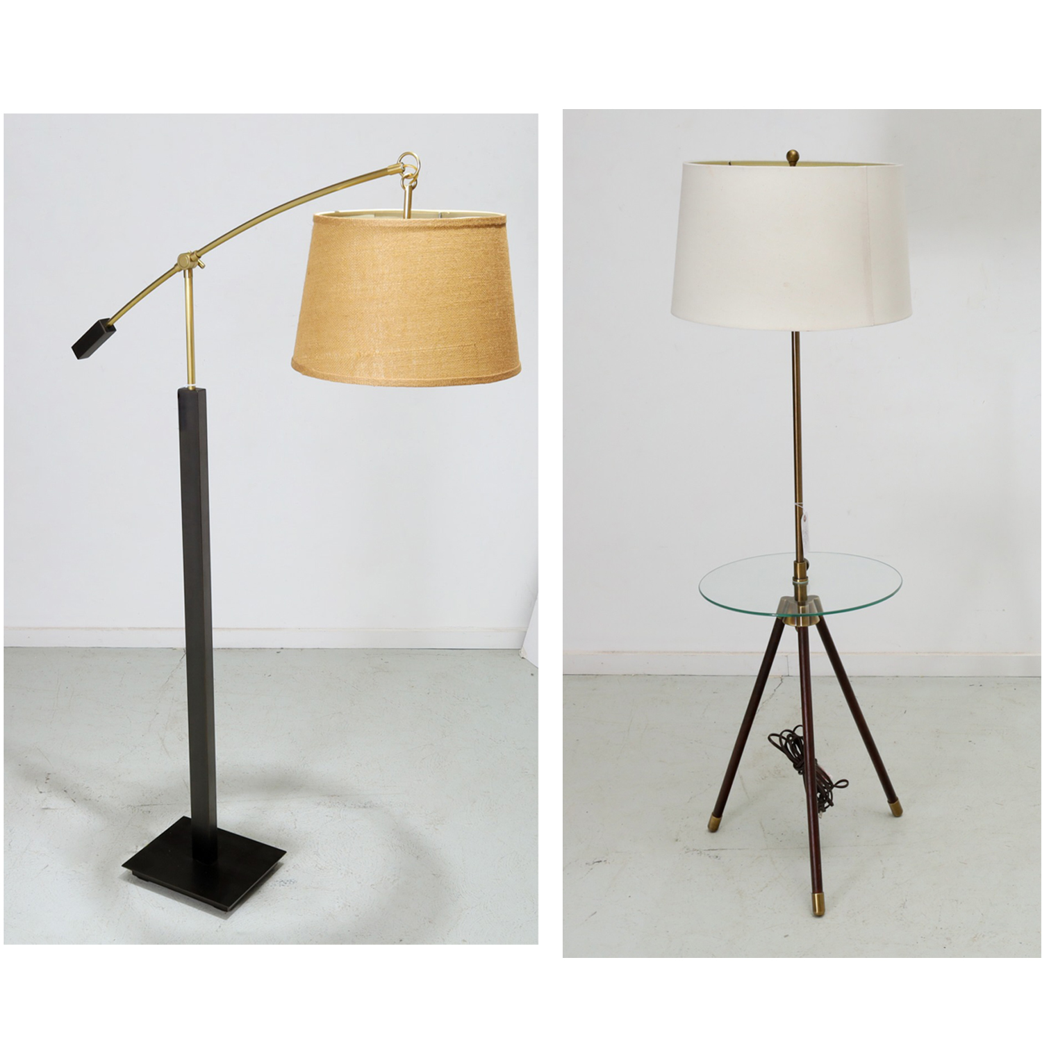  2 NICE CONTEMPORARY FLOOR LAMPS 3618ce