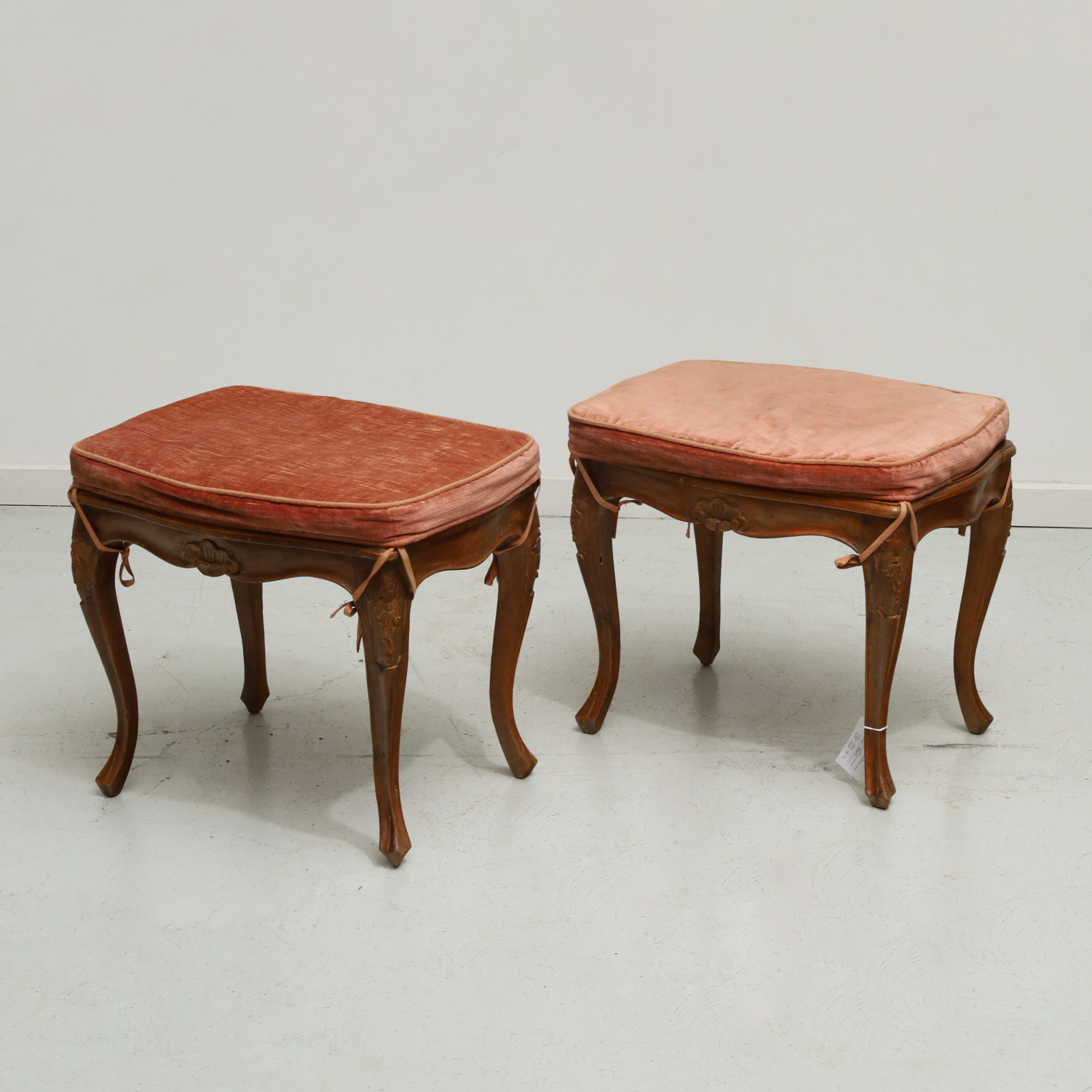 PAIR LOUIS XV STYLE CARVED WALNUT