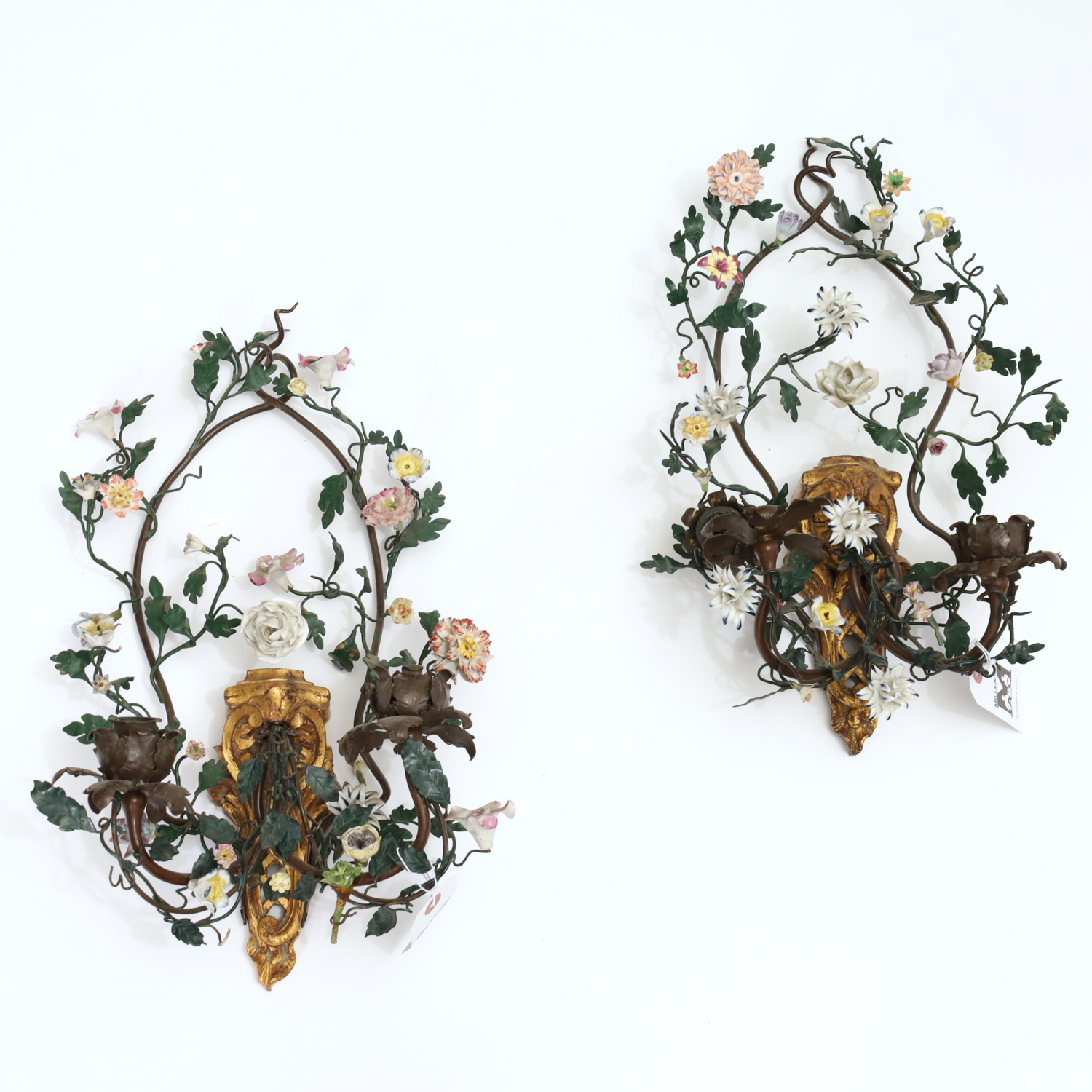PAIR FRENCH TOLE GILTWOOD AND 361939