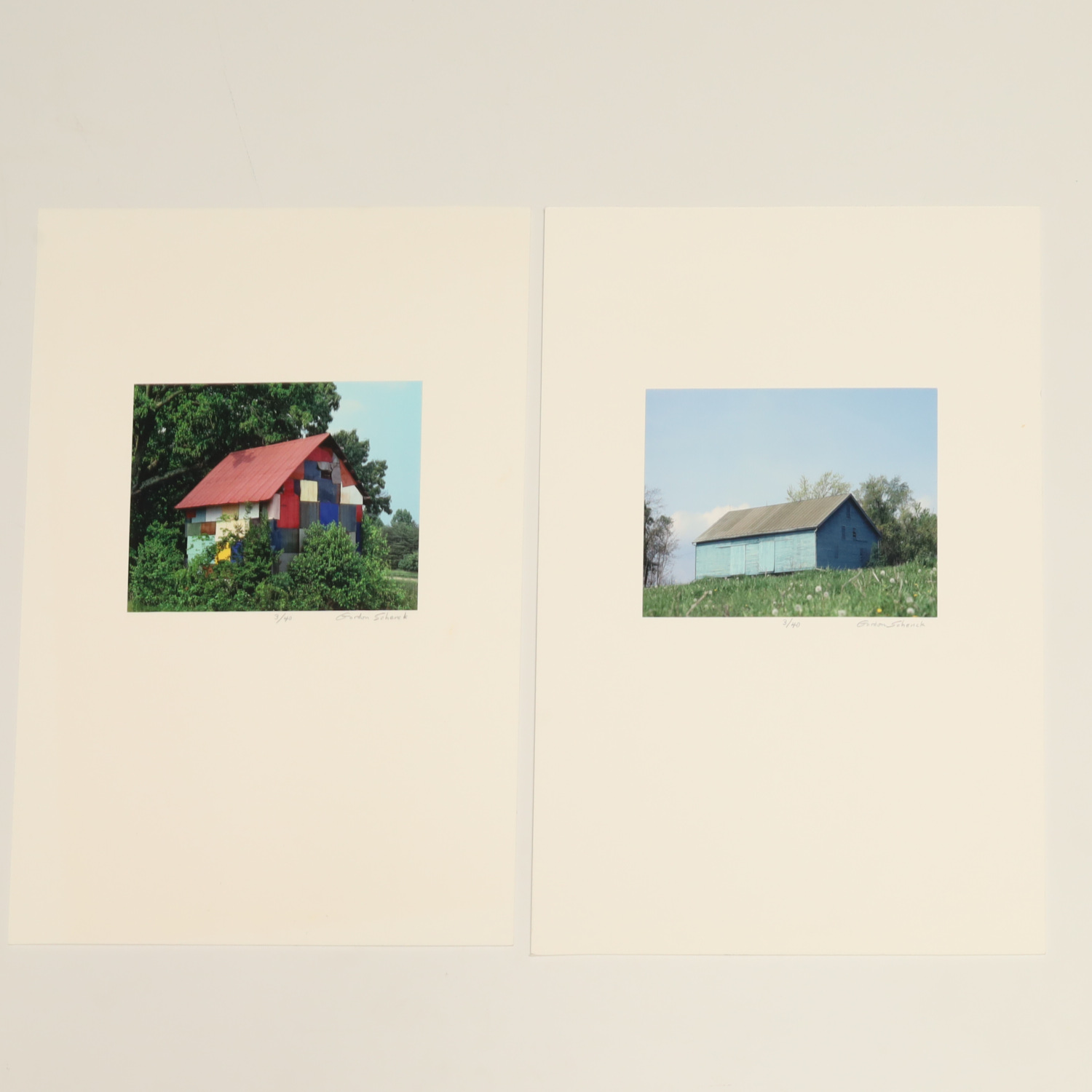 GORDON SCHNECK, PAIR OF PHOTOGRAPHS,