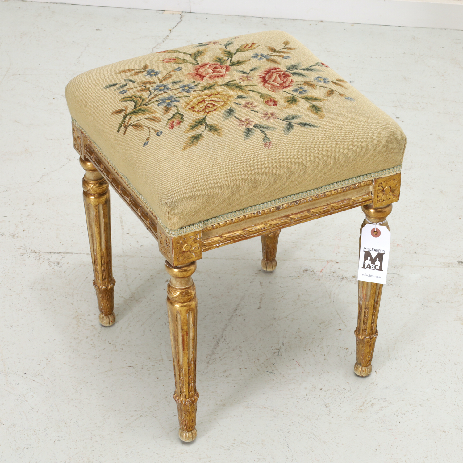 LOUIS XVI STYLE PAINTED AND GILTWOOD