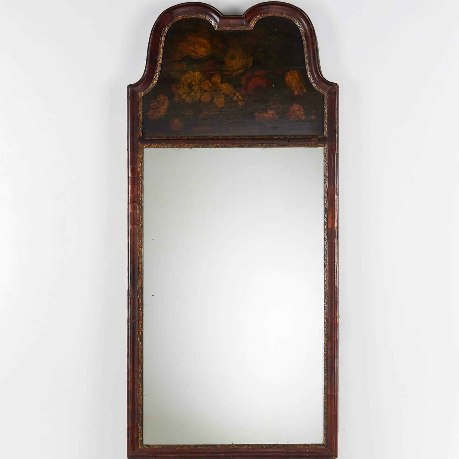 GEORGE II PARCEL GILT WALNUT MIRROR  3619b5