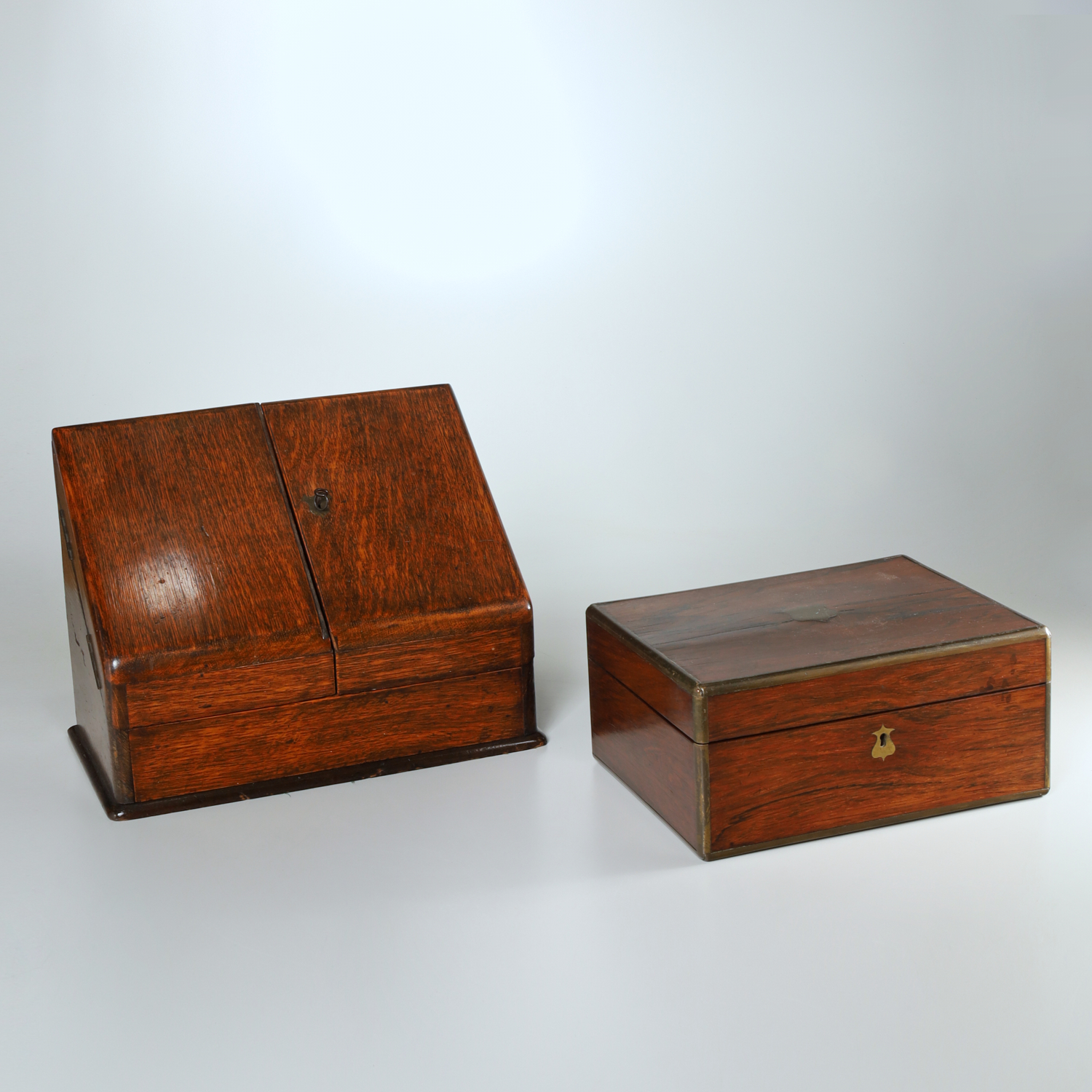 (2) ENGLISH ANTIQUE STATIONARY & STORAGE