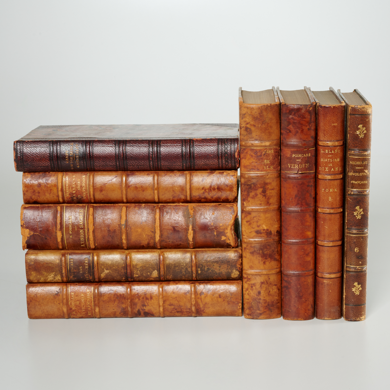 (9) VOLS. LEATHER BINDINGS Includes: