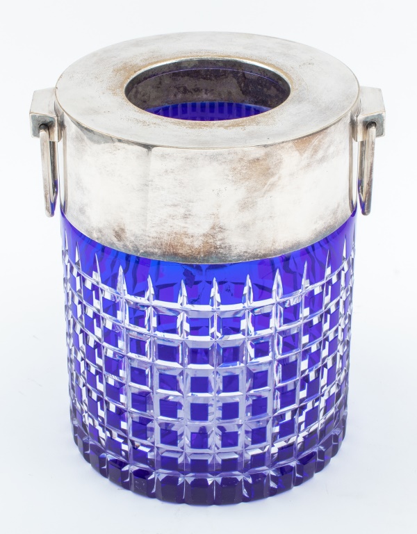 COBALT BLUE GLASS SILVERPLATE 361adf