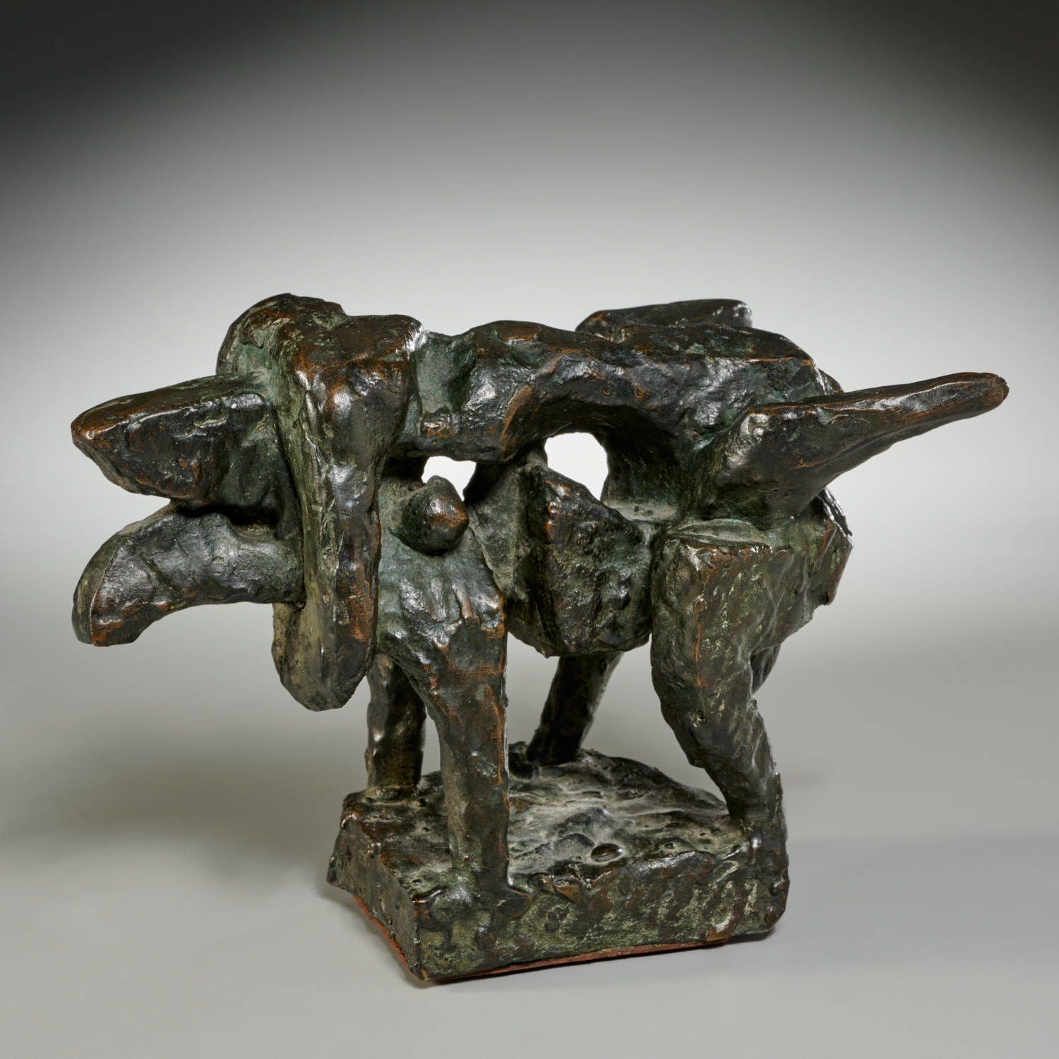 GEORGE KORAS, BRONZE SCULPTURE,