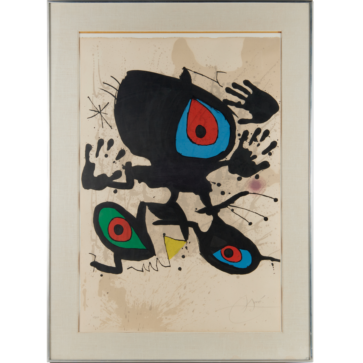 JOAN MIRO, COLOR LITHOGRAPH, 1973