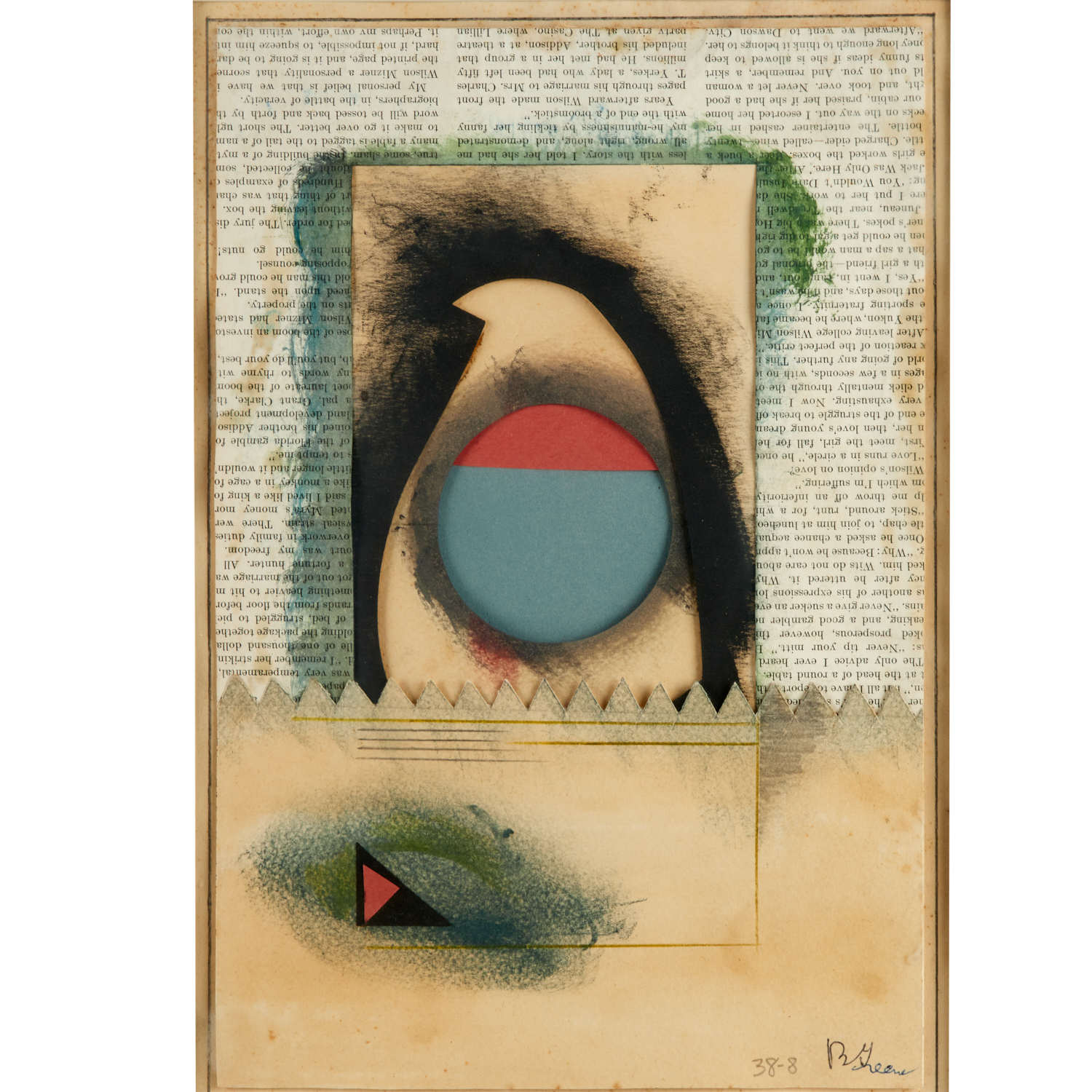 BALCOMB GREENE, PAPER COLLAGE, 1938