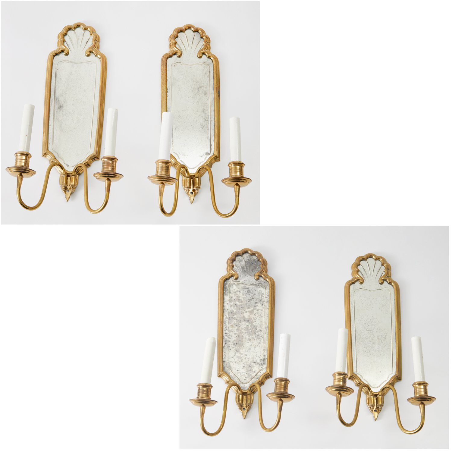  4 GEORGIAN STYLE MIRRORED SCONCES  361b77