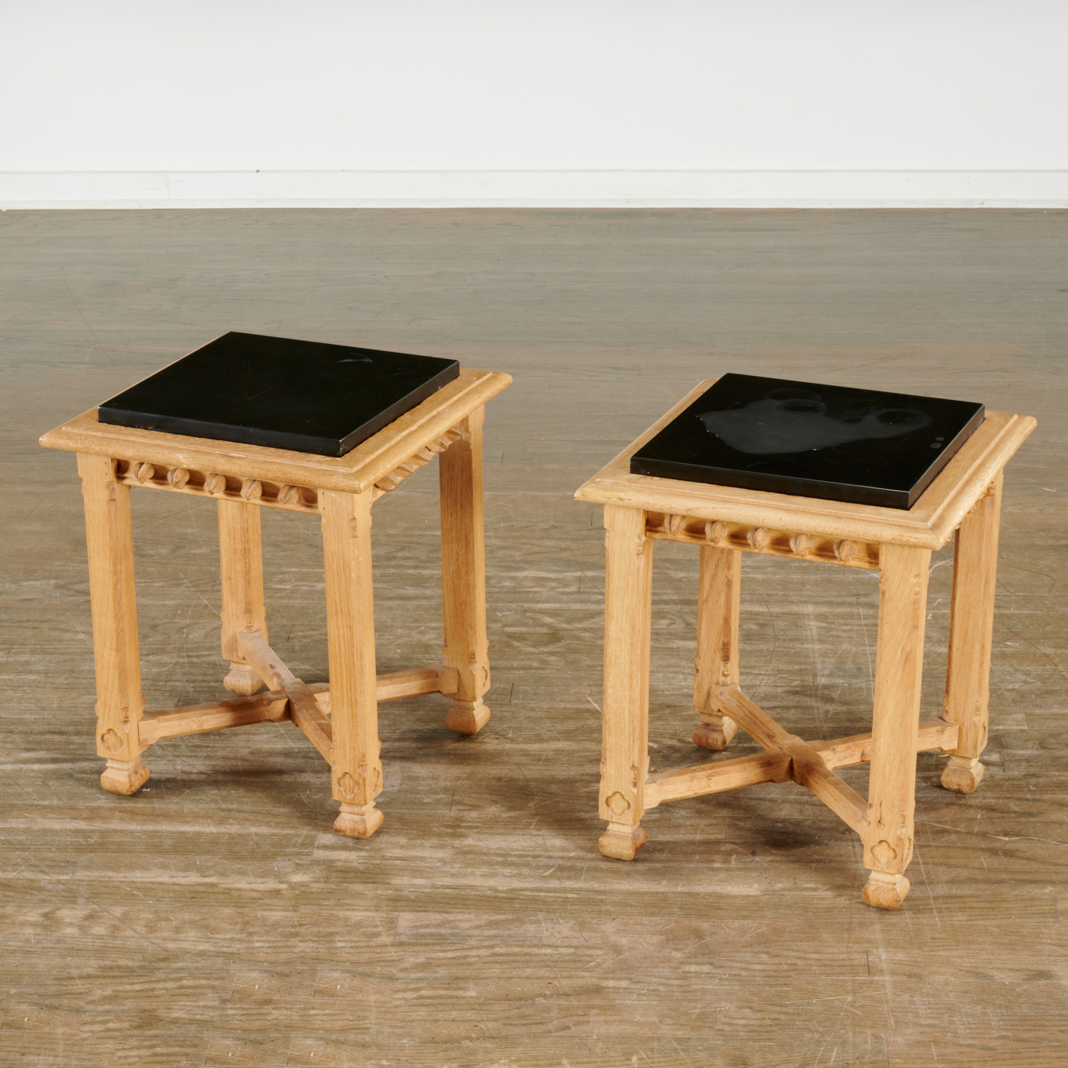 PAIR ENGLISH NEO-GOTHIC SIDE TABLES