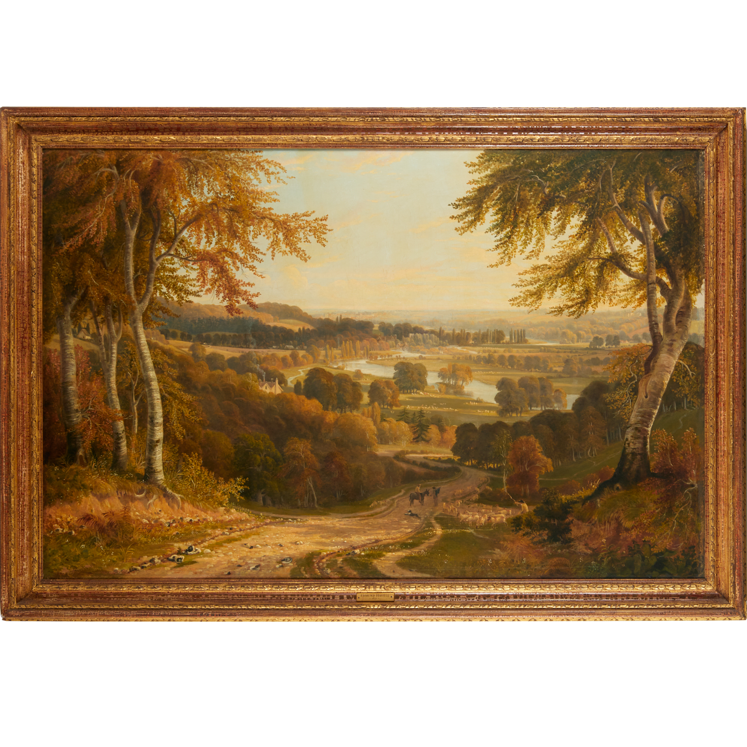 EDMUND HAVELL SR LARGE OIL PAINTING  361bd5