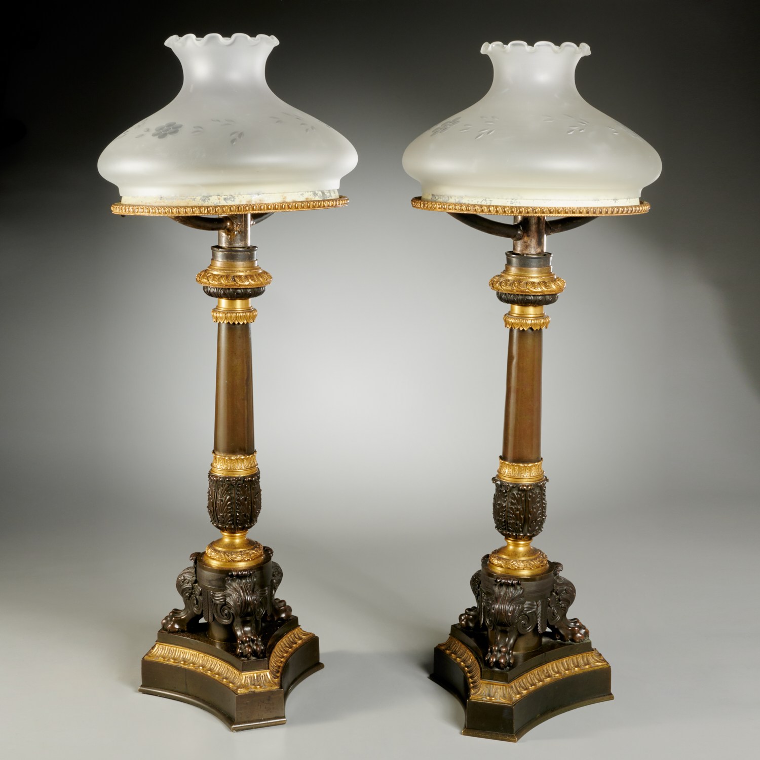 PAIR CHARLES X BRONZE SINUMBRA