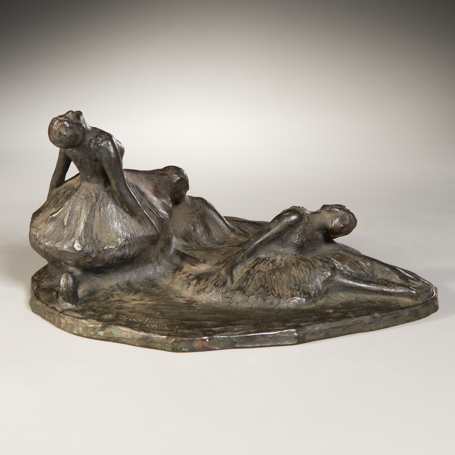 T. SAITO, STYLE OF DEGAS, BRONZE BALLERINAS