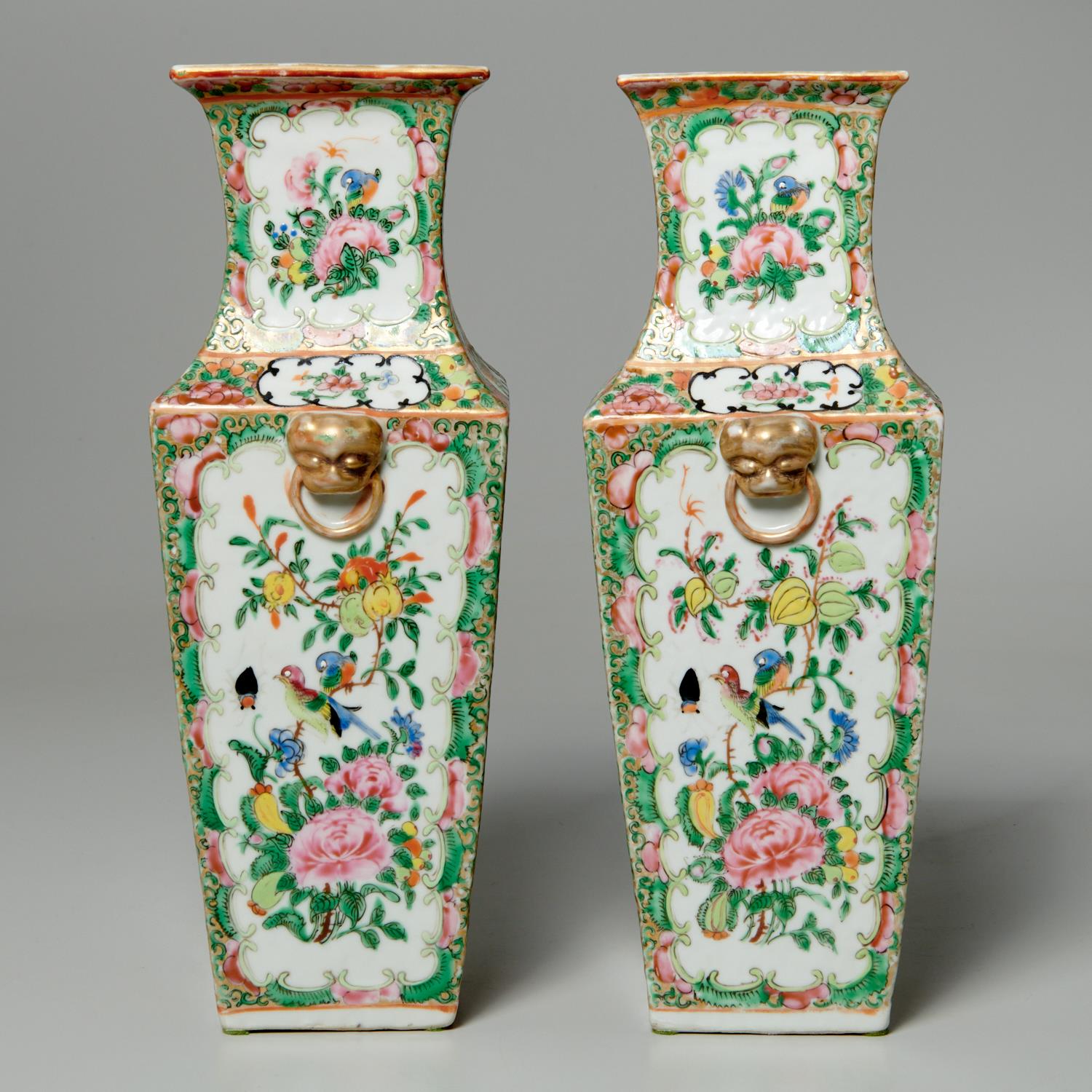 PAIR CHINESE PORCELAIN VASES EX 361cde