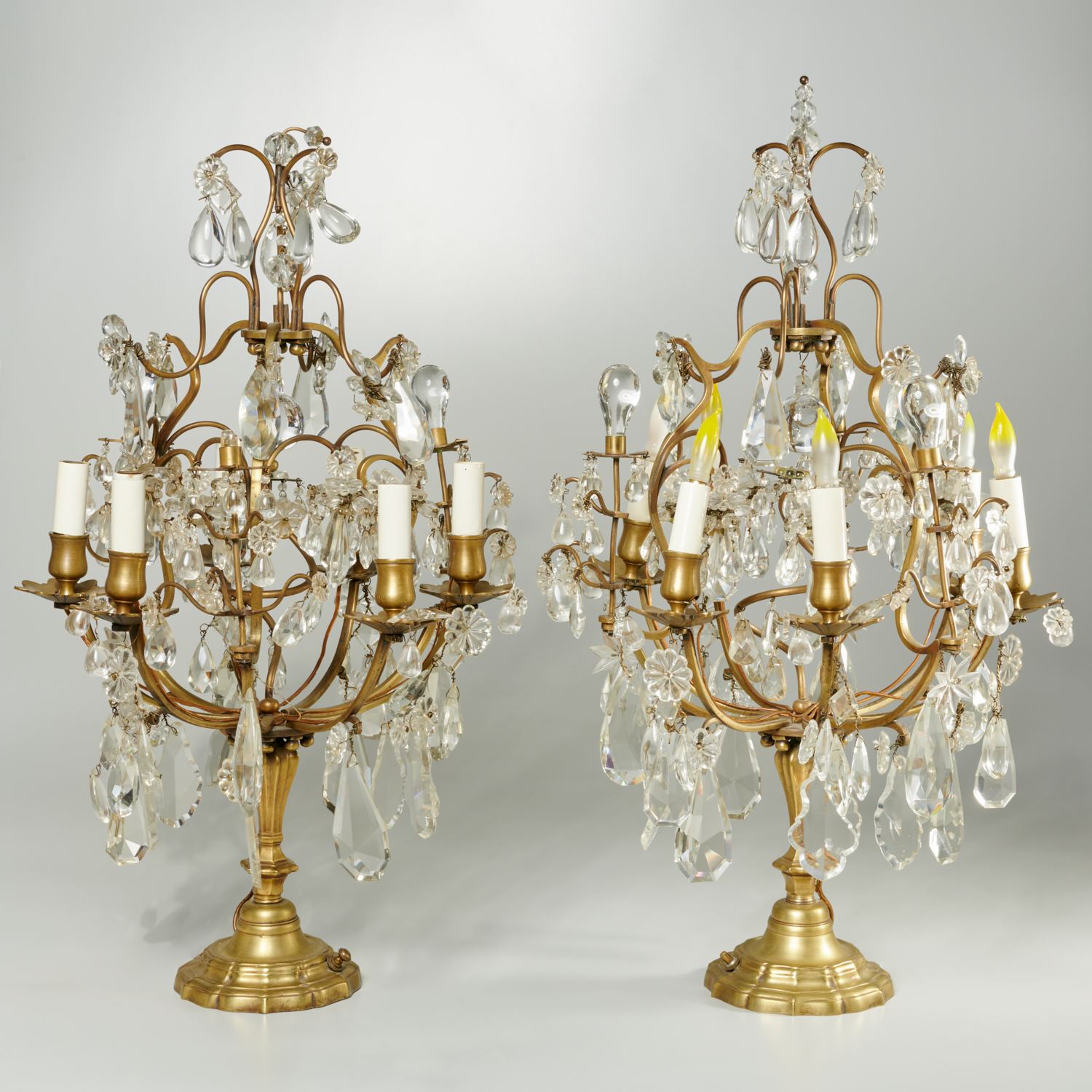 PAIR ANTIQUE REGENCE STYLE GIRANDOLES