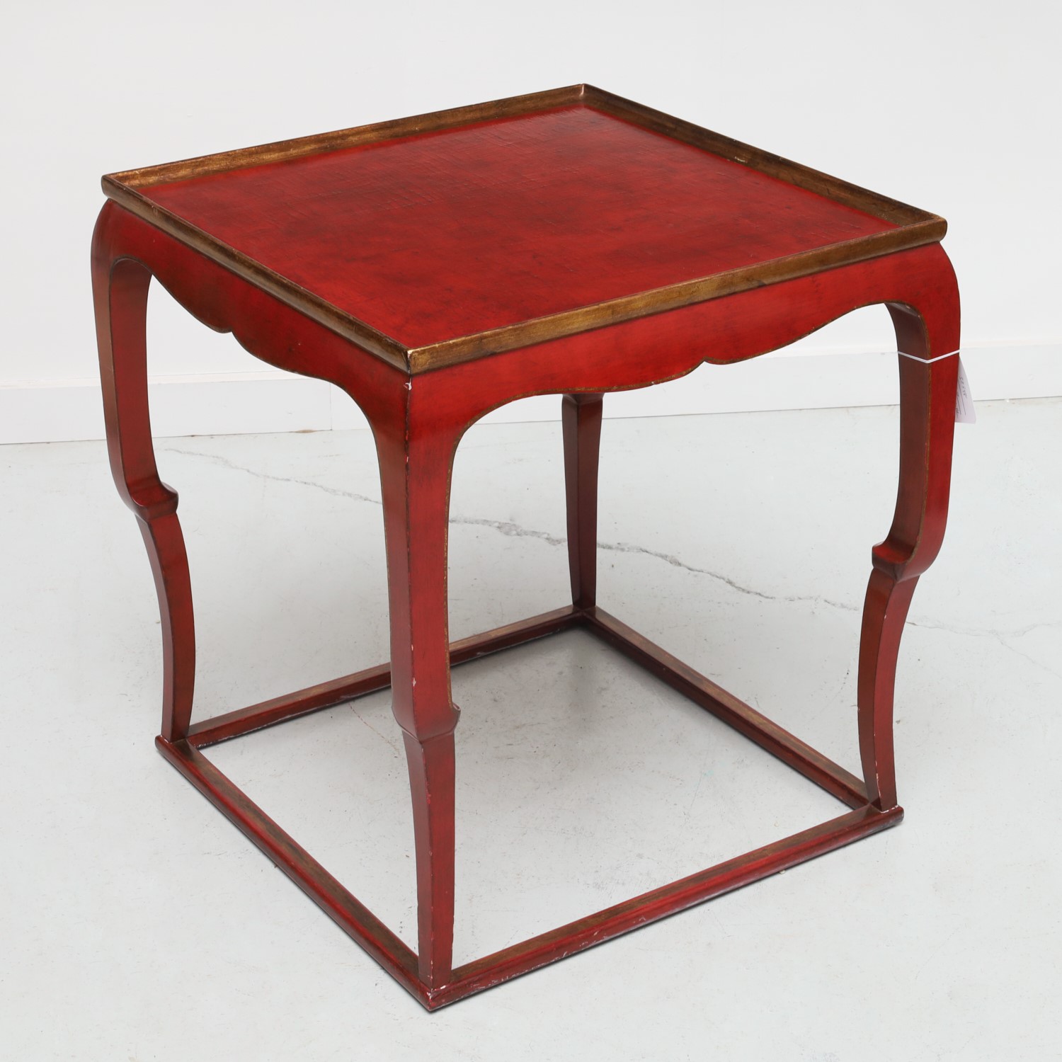ASIAN MODERN RED LACQUERED OCCASIONAL 361d2d